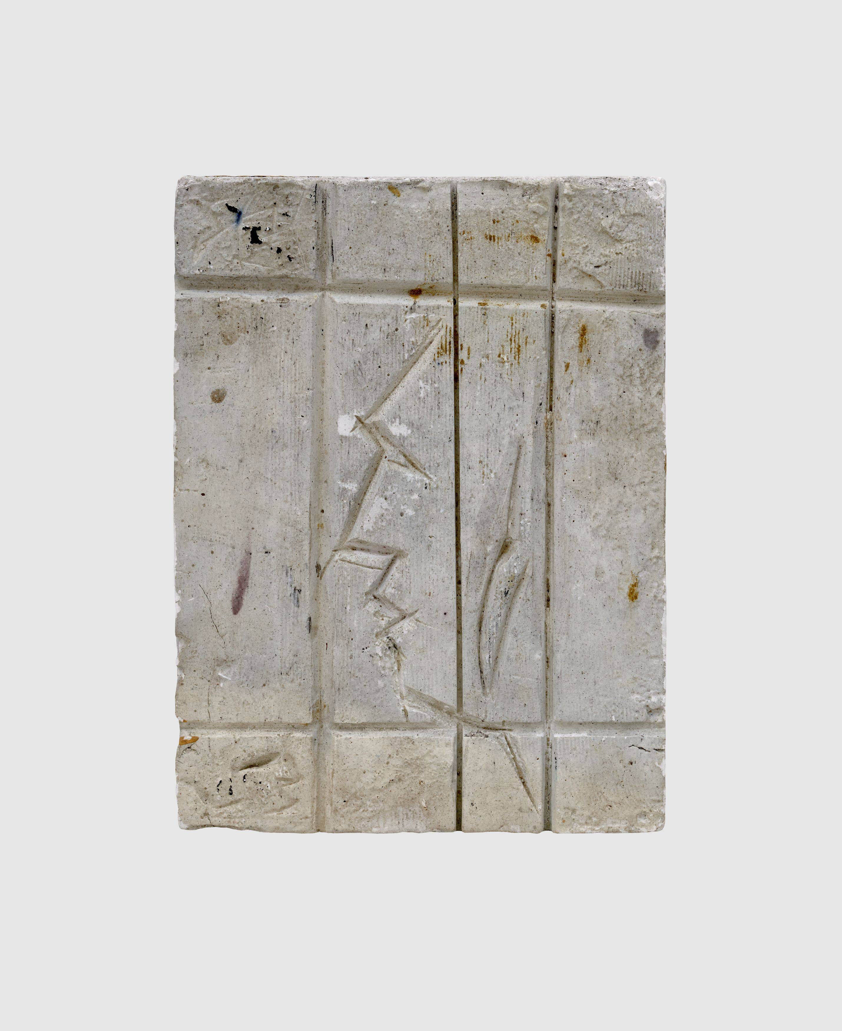 Auf diesem Bild ist das folgende Kunstwerk zu sehen: Hermann Glöckner. Kerbschnittproben mit Profil. 1956.