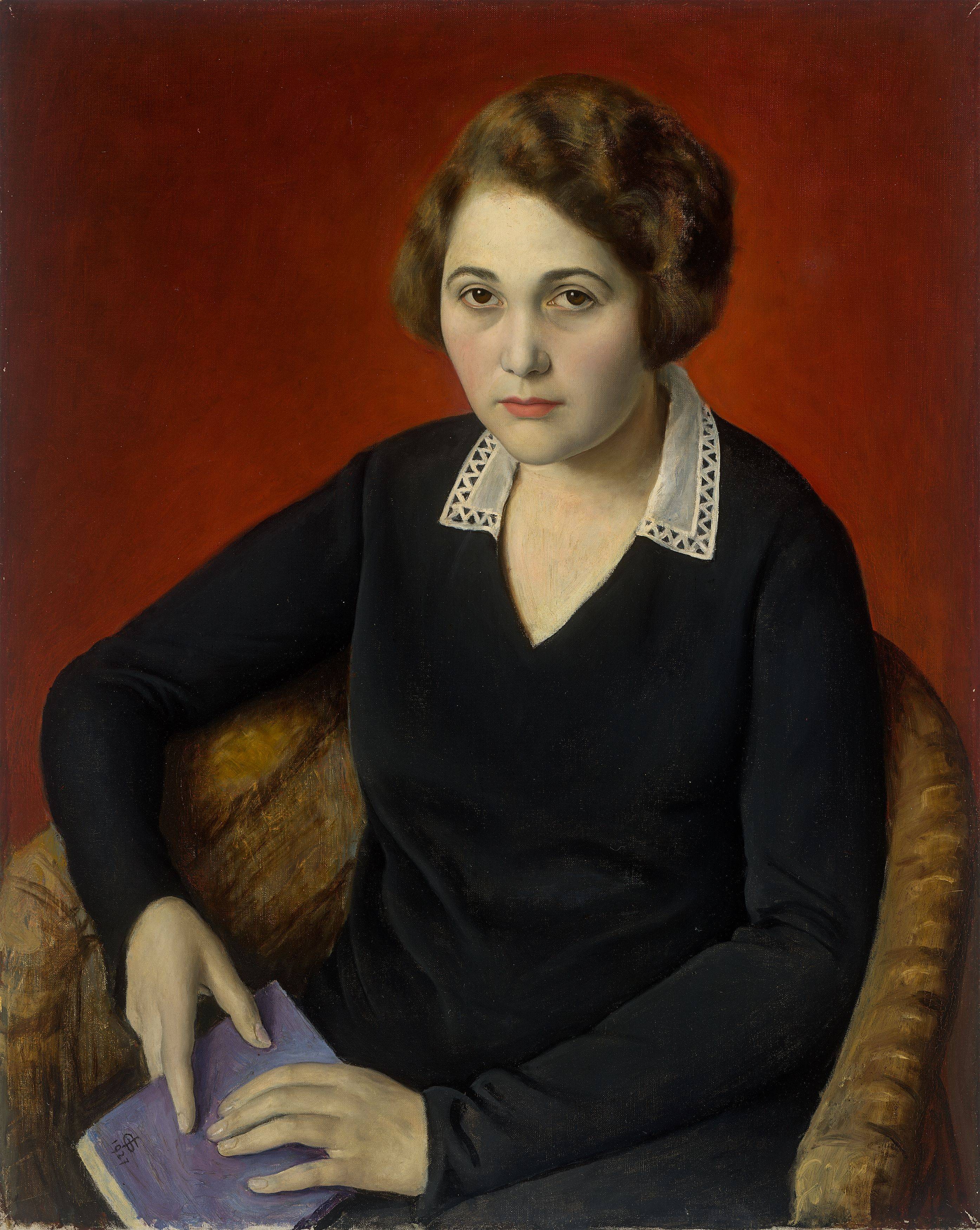 This picture shows the following artwork: Imre Goth. Portrait of a Lady. 1927.