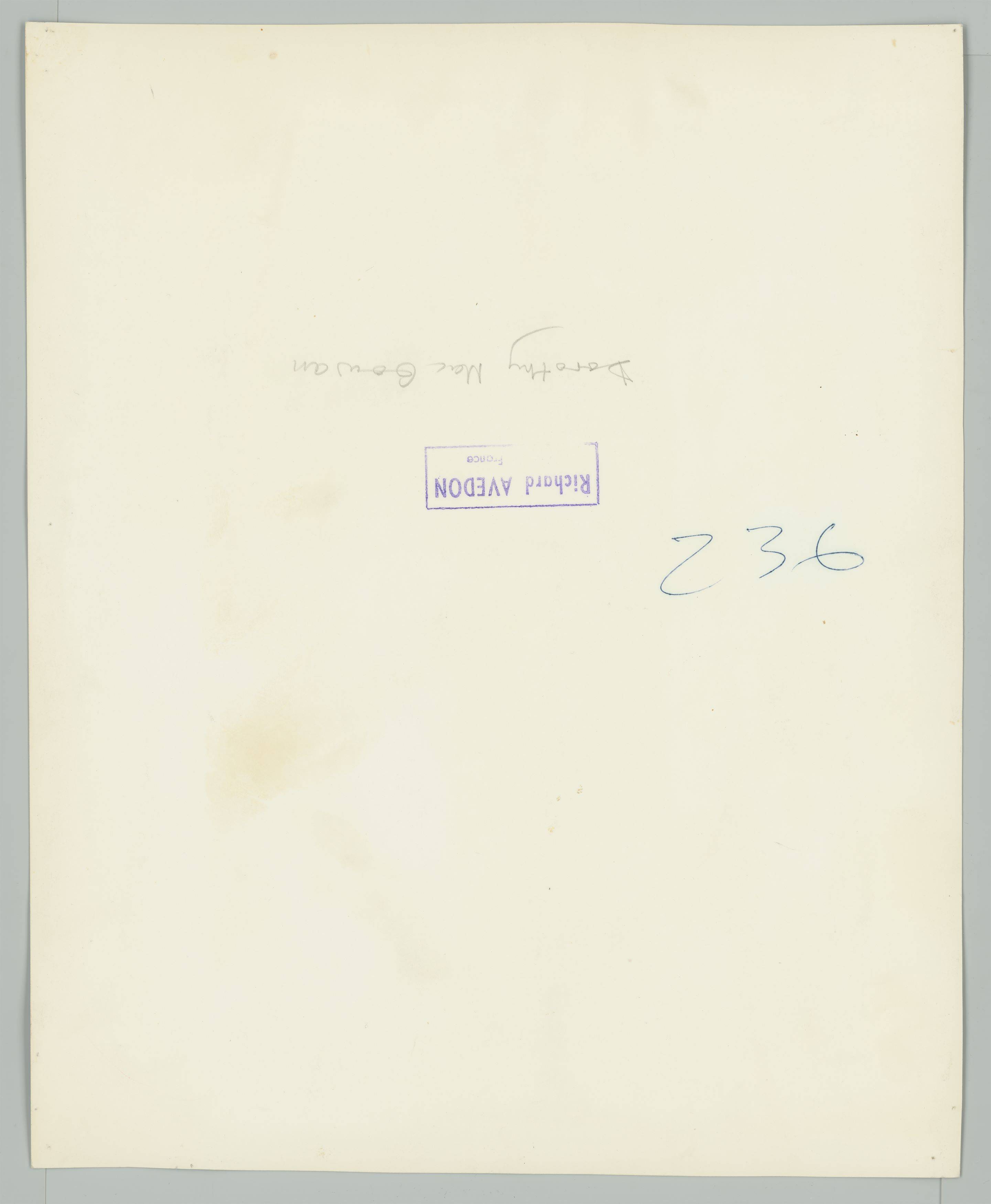 This picture shows the following artwork: Richard Avedon. Dorothy MacGowan. 1963.