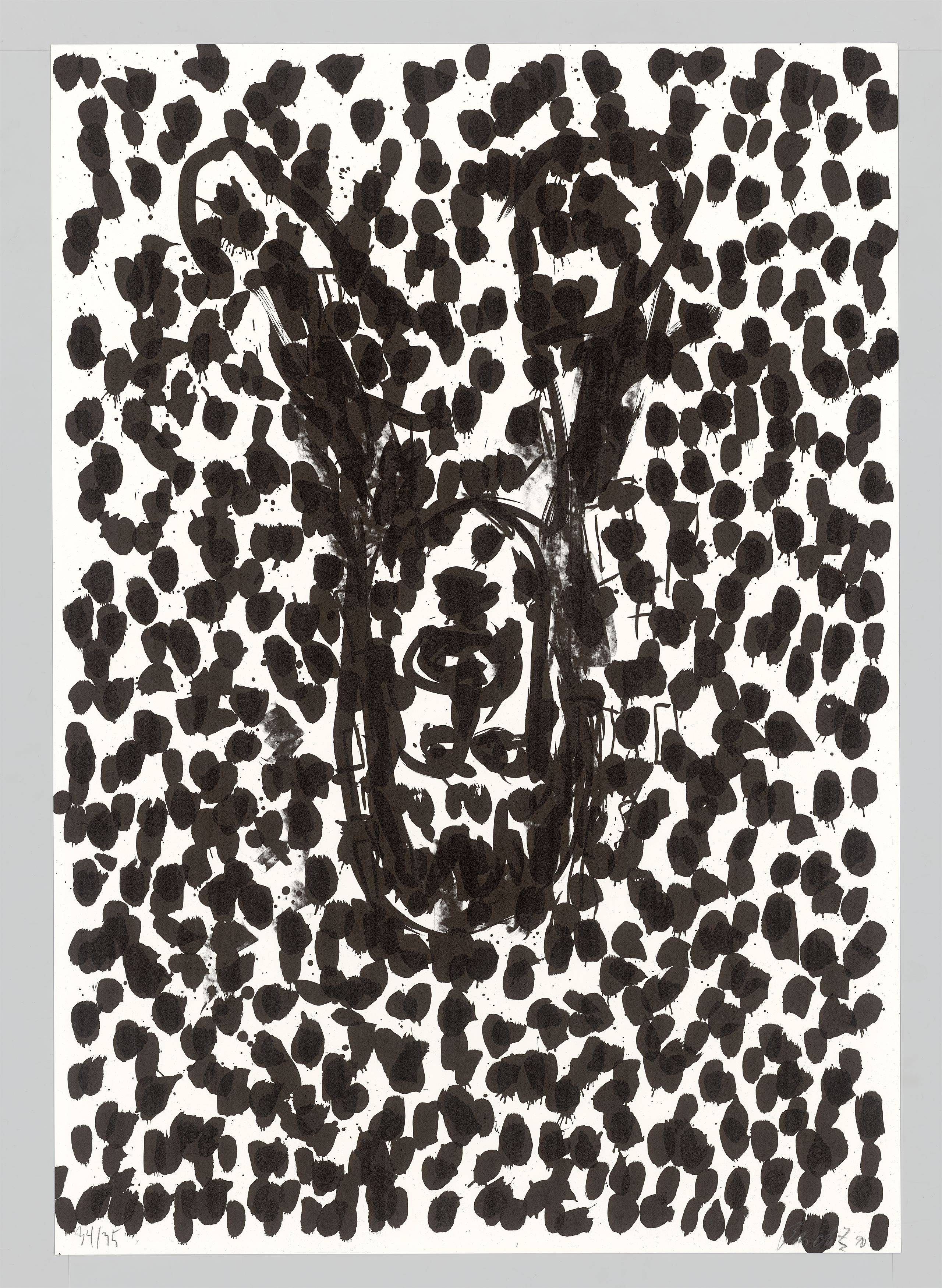 This picture shows the following artwork: Georg Baselitz. From: ”Georg Baselitz - Suite 45”. 1990 .