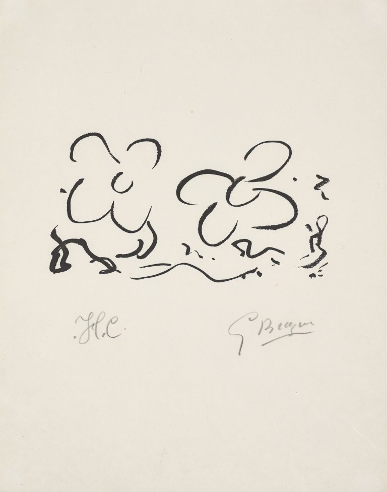 This picture shows the following artwork: Georges Braque. From: ”Si je mourais là-bas”. 1962.
