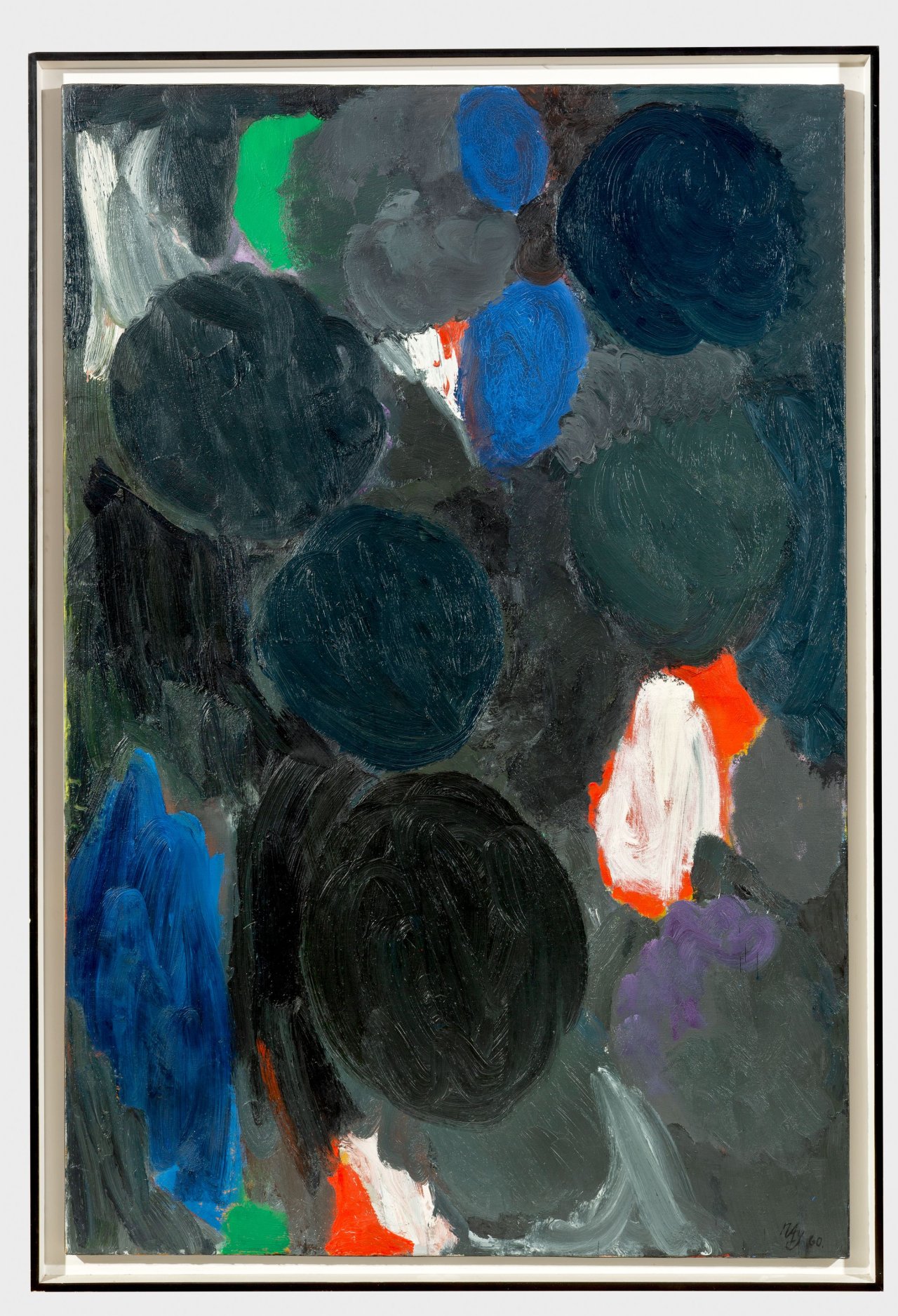 Auf diesem Bild ist das folgende Kunstwerk zu sehen: Ernst Wilhelm Nay. „Metagrau“. 1960.