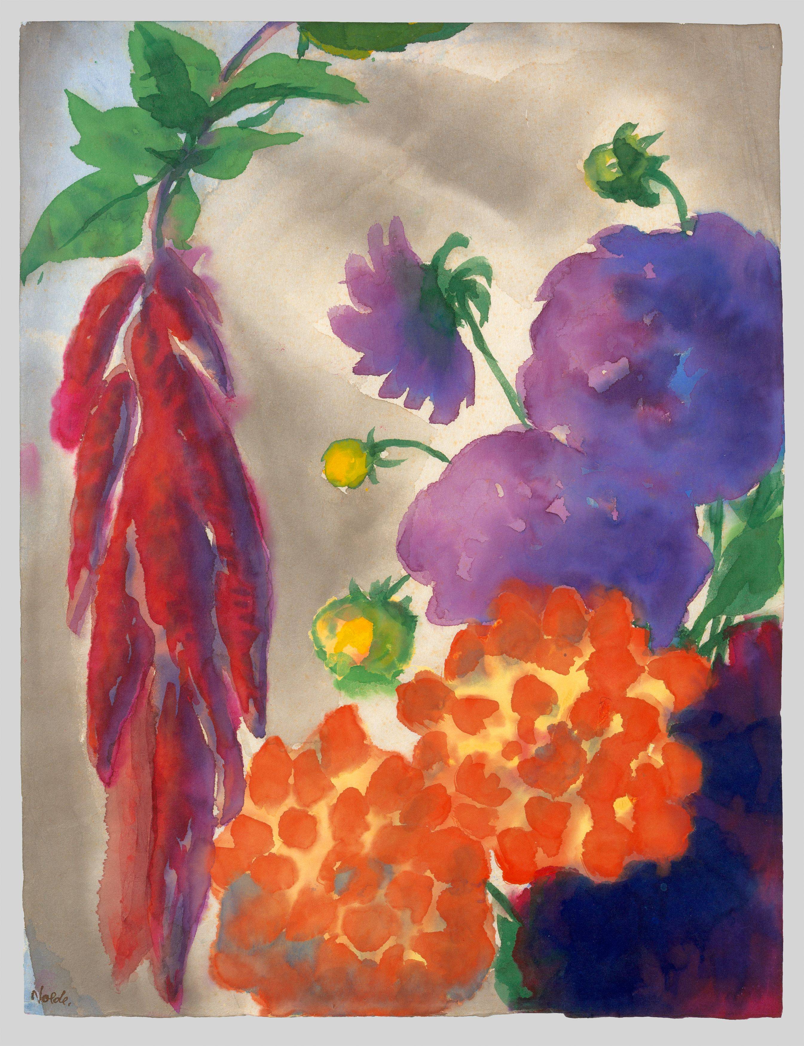 Auf diesem Bild ist das folgende Kunstwerk zu sehen: Emil Nolde. „Fuchsschwanz“. Um 1937.