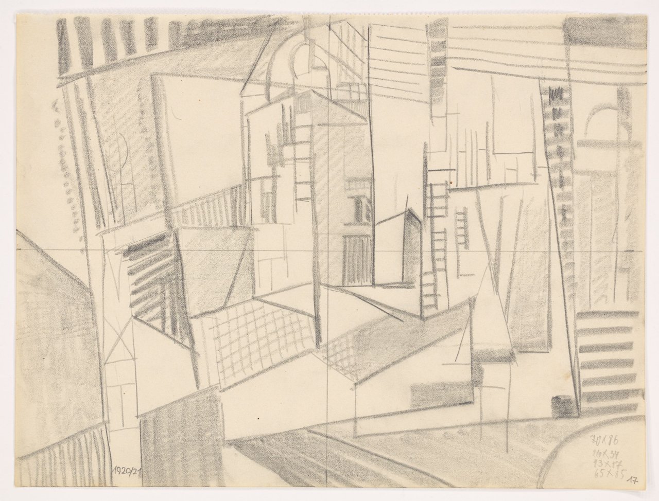 This picture shows the following artwork: Walter Dexel. Abstract Composition. 1920/21.