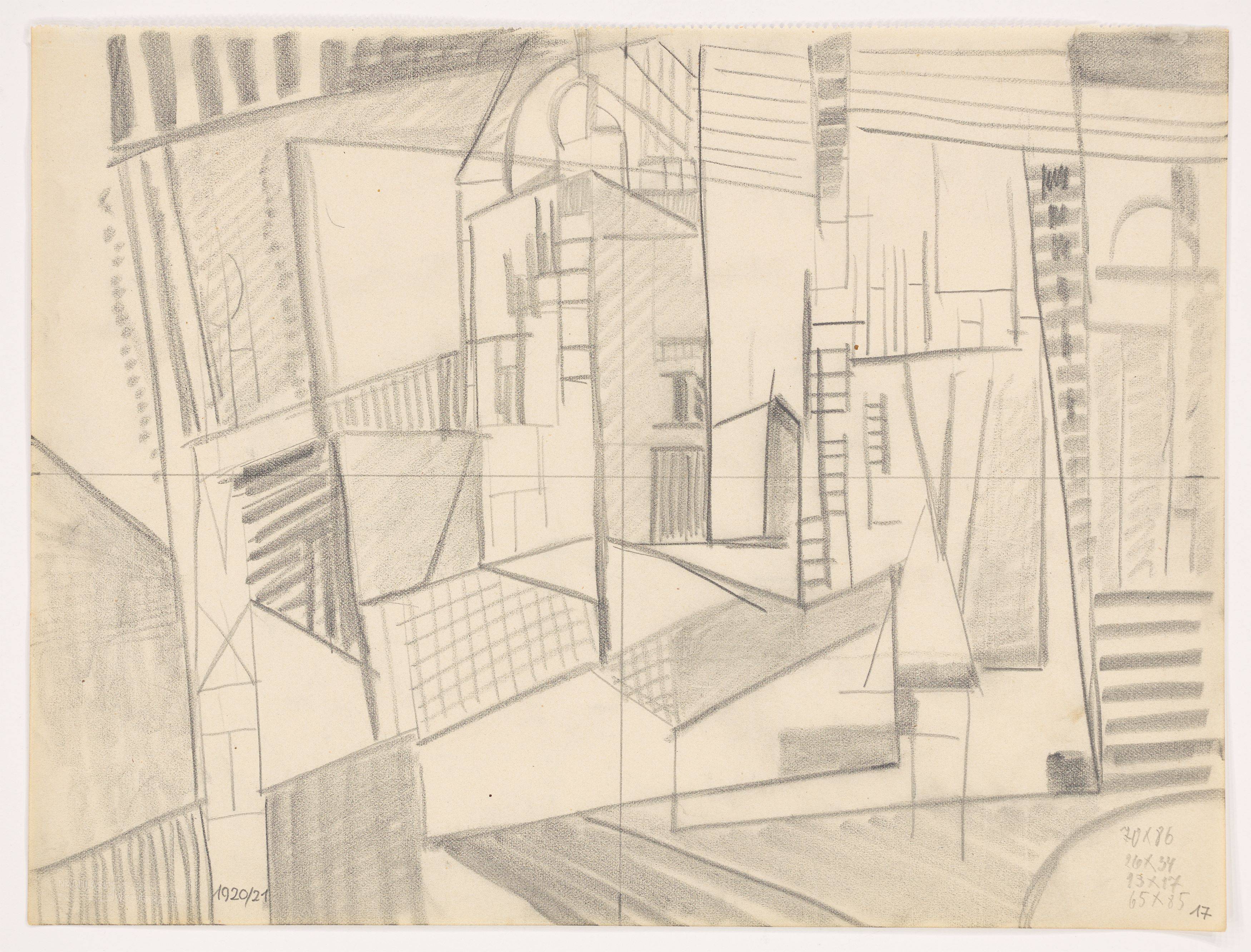 This picture shows the following artwork: Walter Dexel. Abstract Composition. 1920/21.