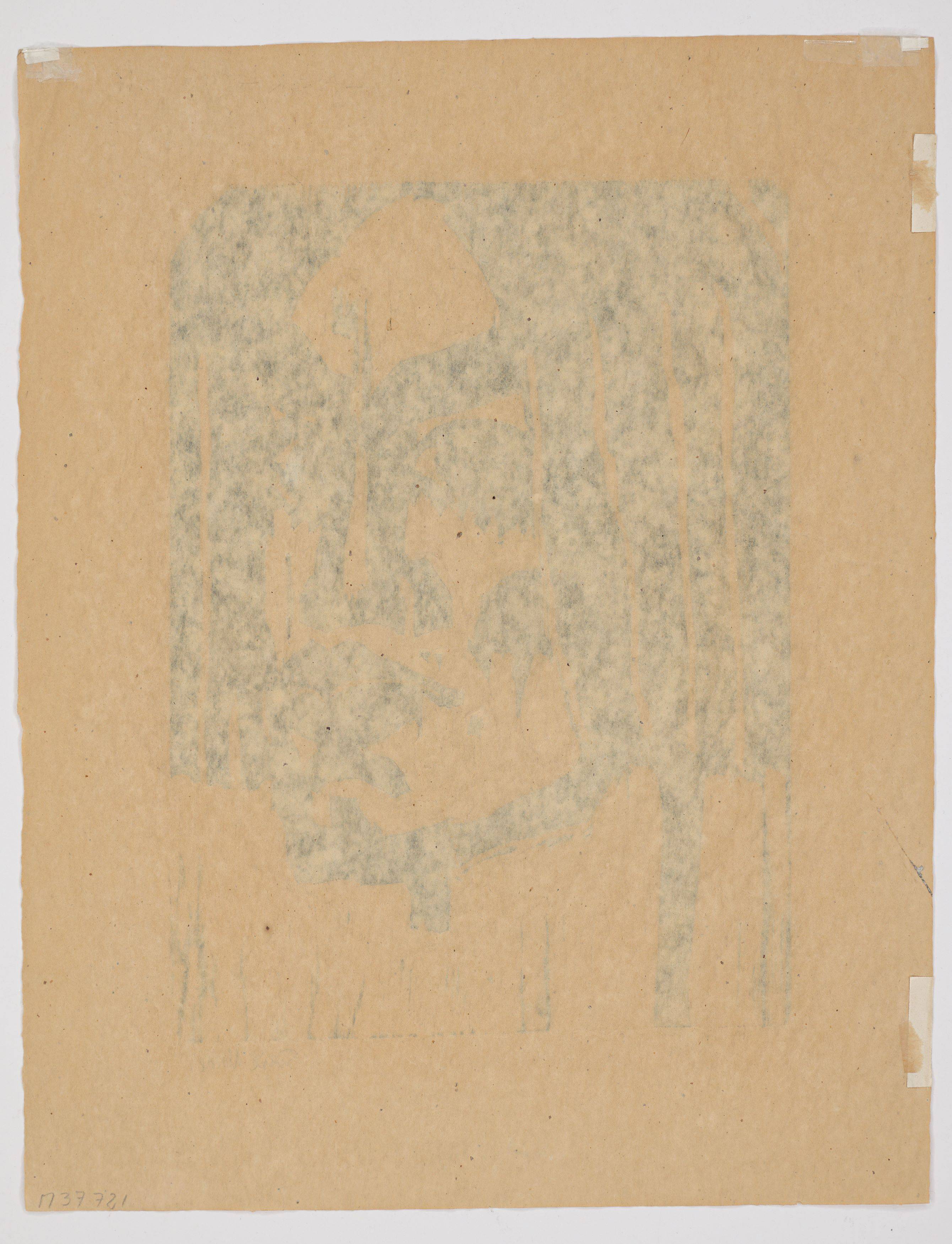 This picture shows the following artwork: Emil Nolde. ”Frauenkopf III”. 1912.