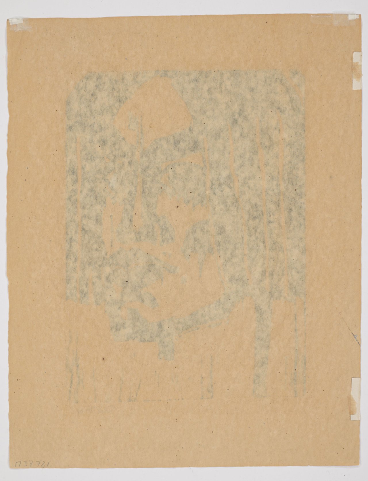 This picture shows the following artwork: Emil Nolde. ”Frauenkopf III”. 1912.