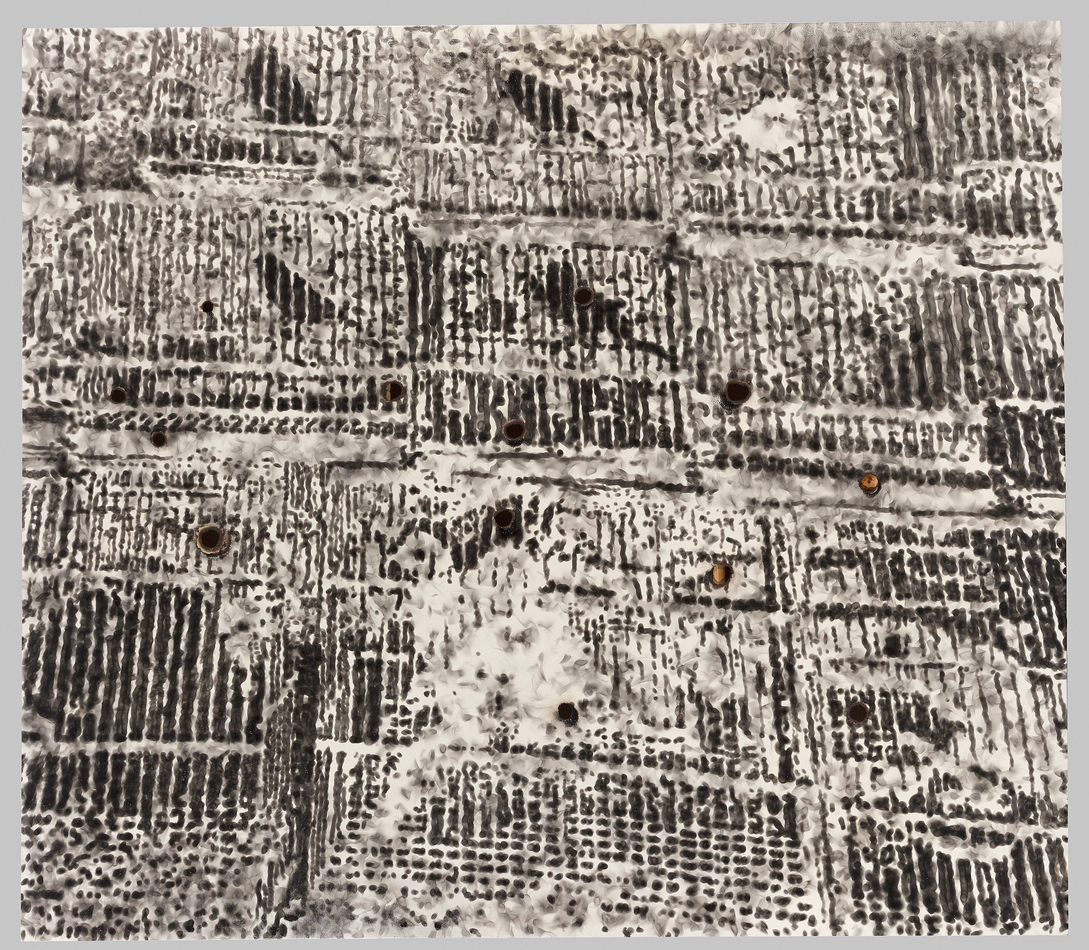 Auf diesem Bild ist das folgende Kunstwerk zu sehen: Jiří Georg Dokoupil. „Pajaros con agujeros“. 1989.