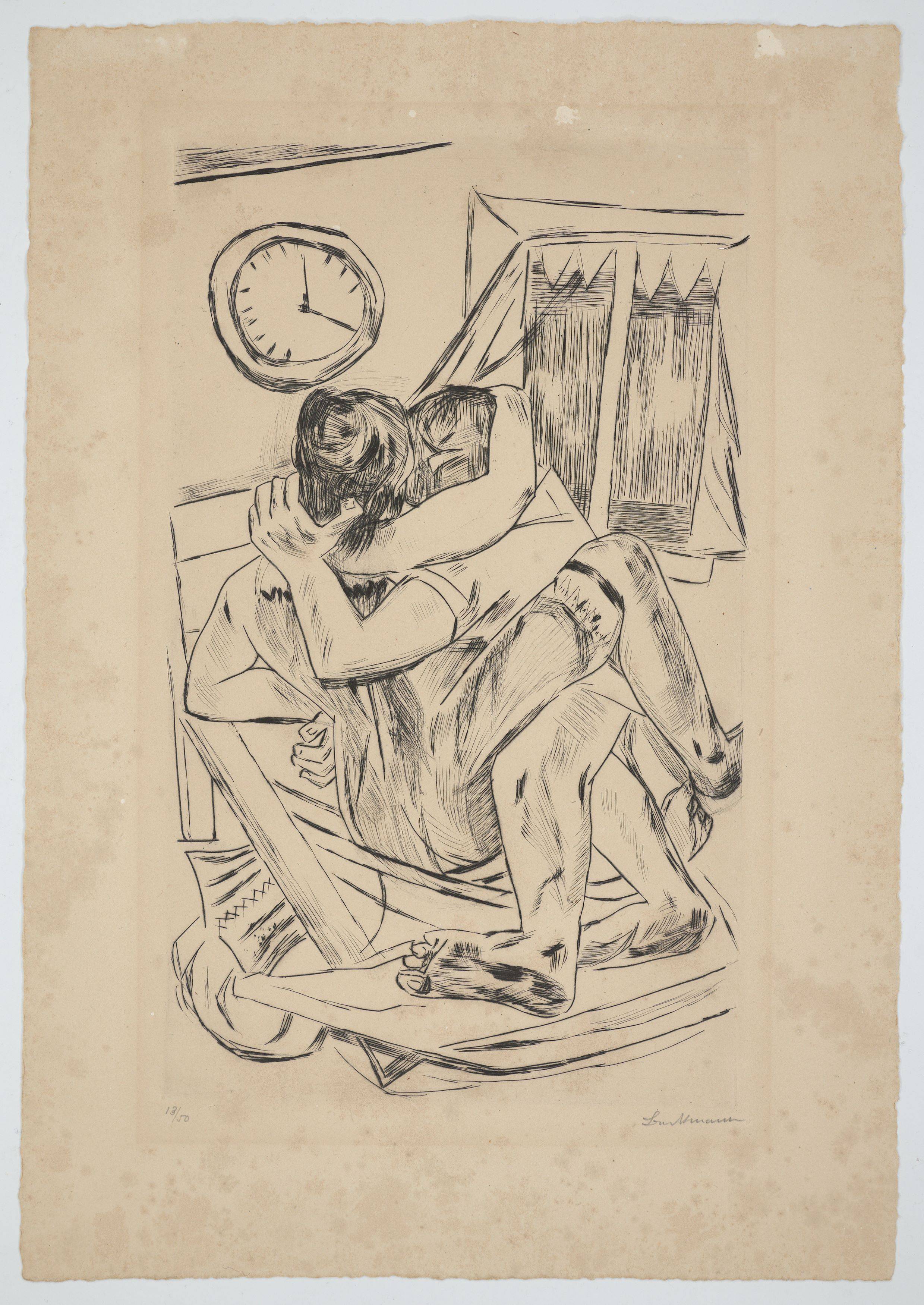 This picture shows the following artwork: Max Beckmann. ”Umarmung”. 1922.