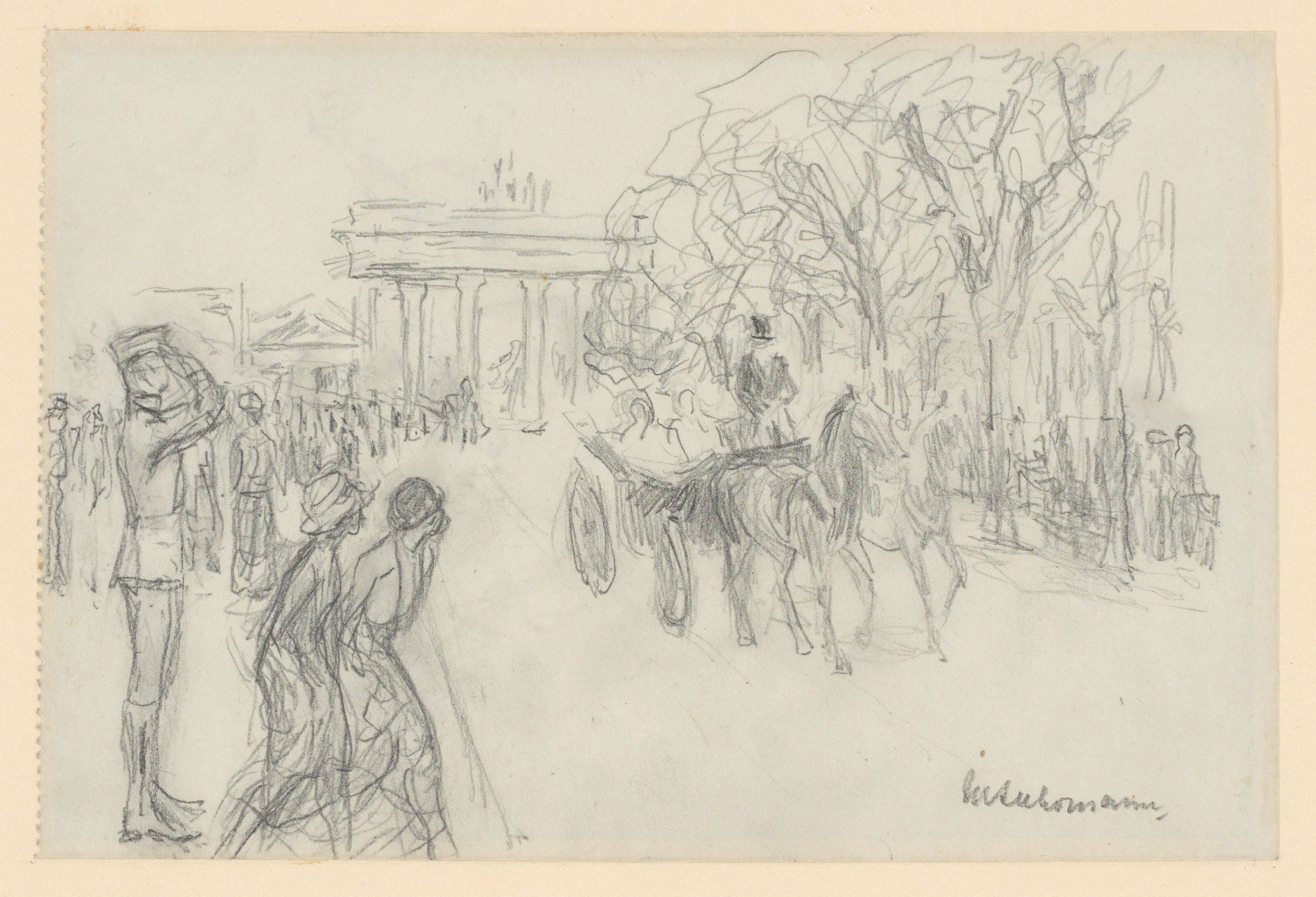 This picture shows the following artwork: Max Liebermann. ”Berlin ,Unter den Linden' mit Brandenburger Tor”. 1910/11.