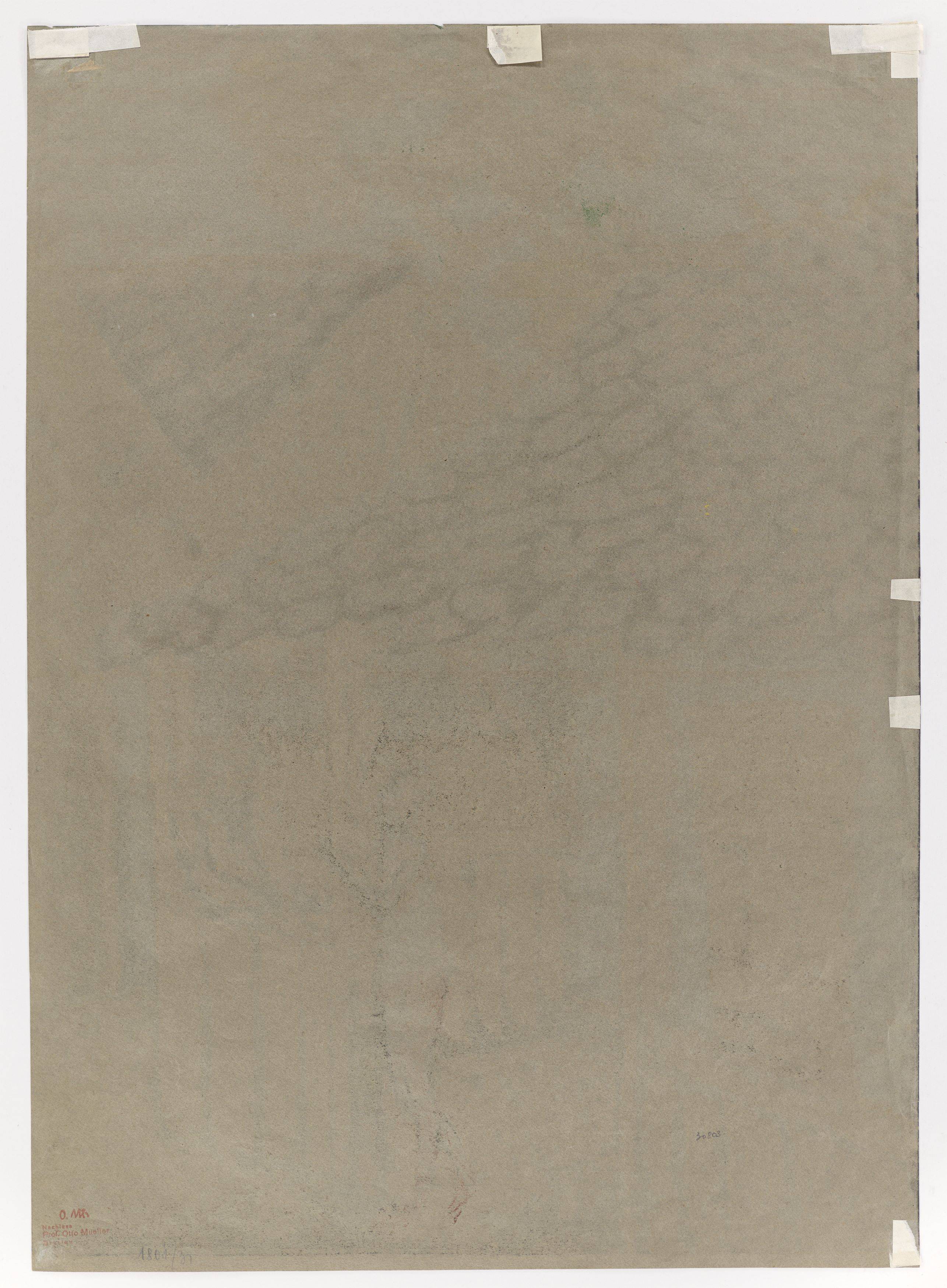 This picture shows the following artwork: Otto Mueller. ”Zwei Zigeunerkinder vor der Hütte”. 1926/27.