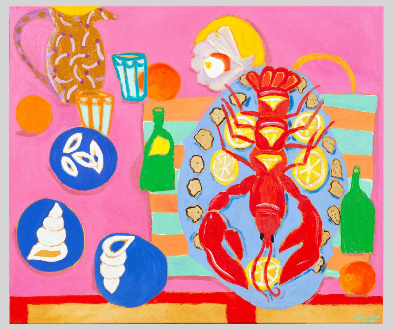 This picture shows the following artwork: Johanna Dumet. Everyone Wants a Piece of It: le Hommard aux Truffes. 2023.