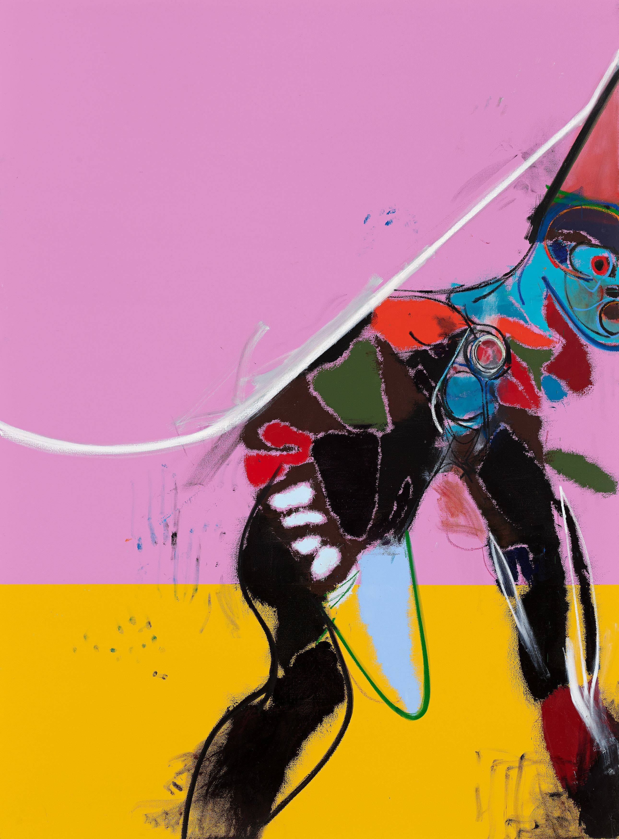 Auf diesem Bild ist das folgende Kunstwerk zu sehen: Daniel Richter. „YESTERDAY´S NEWS“. 2021.