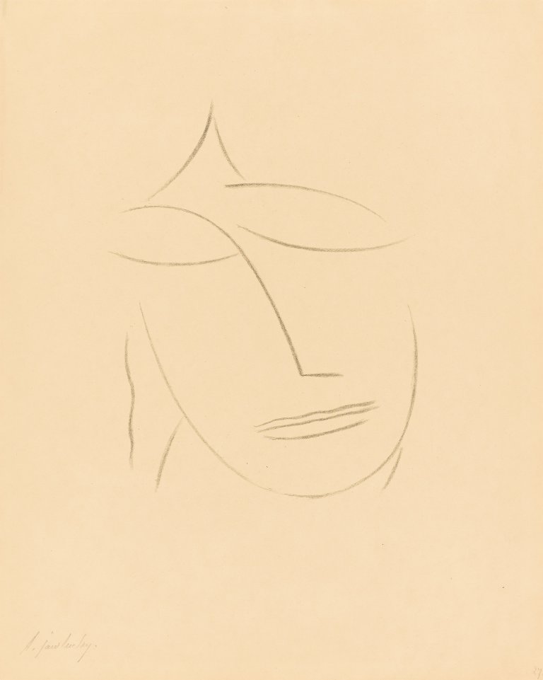 Auf diesem Bild ist das folgende Kunstwerk zu sehen: Alexej von Jawlensky. „Kopf VI“. 1922.