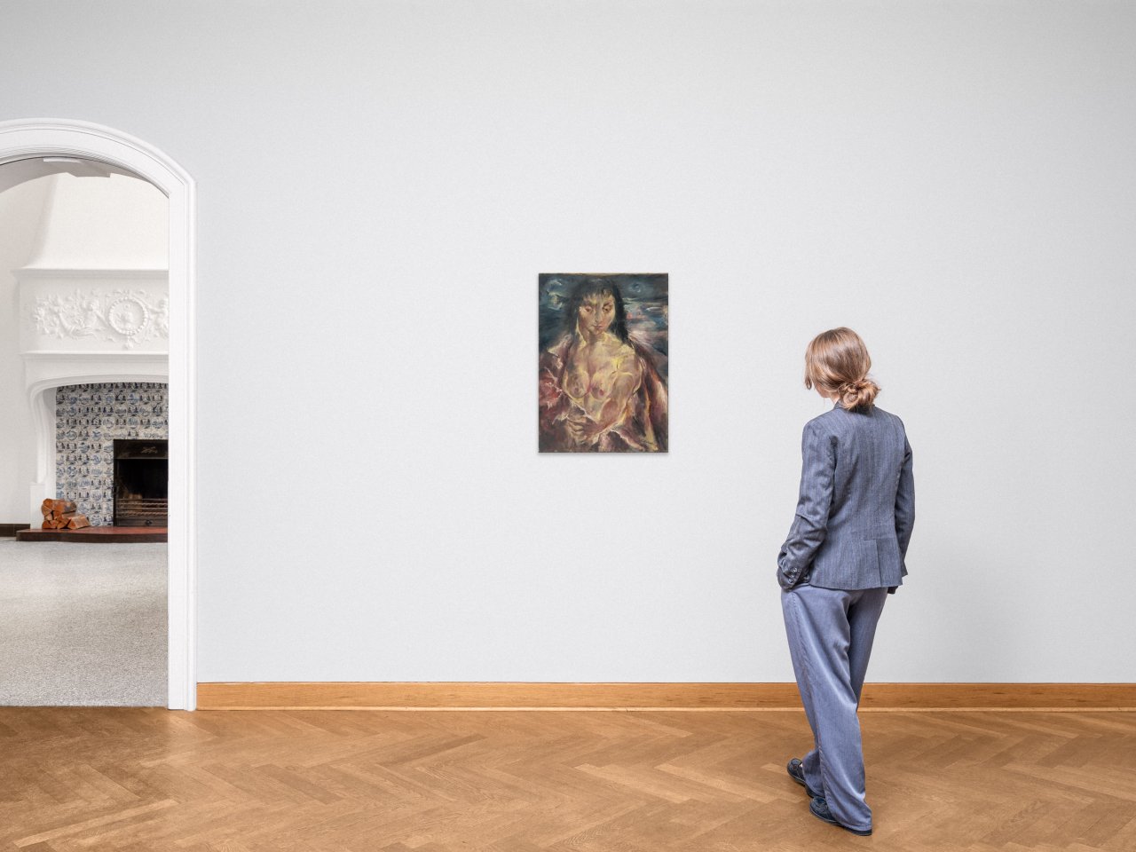 This picture shows the following artwork: Wilhelm Kohlhoff. ”Frauenhalbakt (Kathrin)”. Circa 1920.