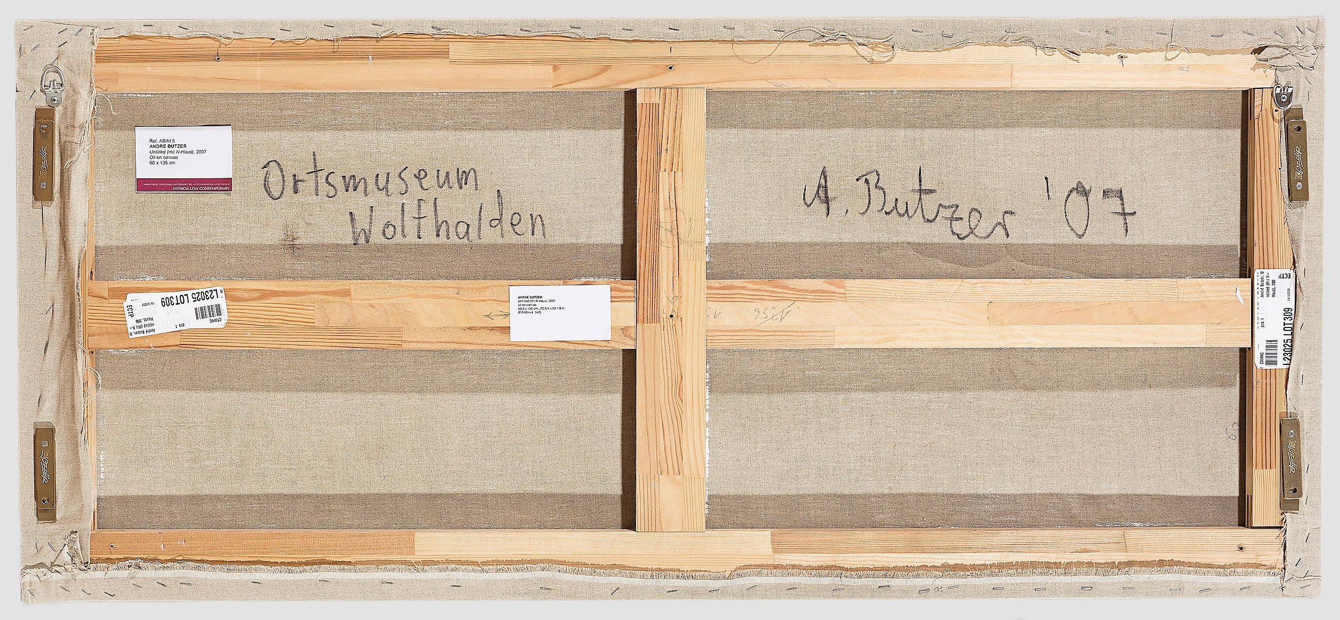 This picture shows the following artwork: André Butzer. Untitled (mit N-Haus). 2007.