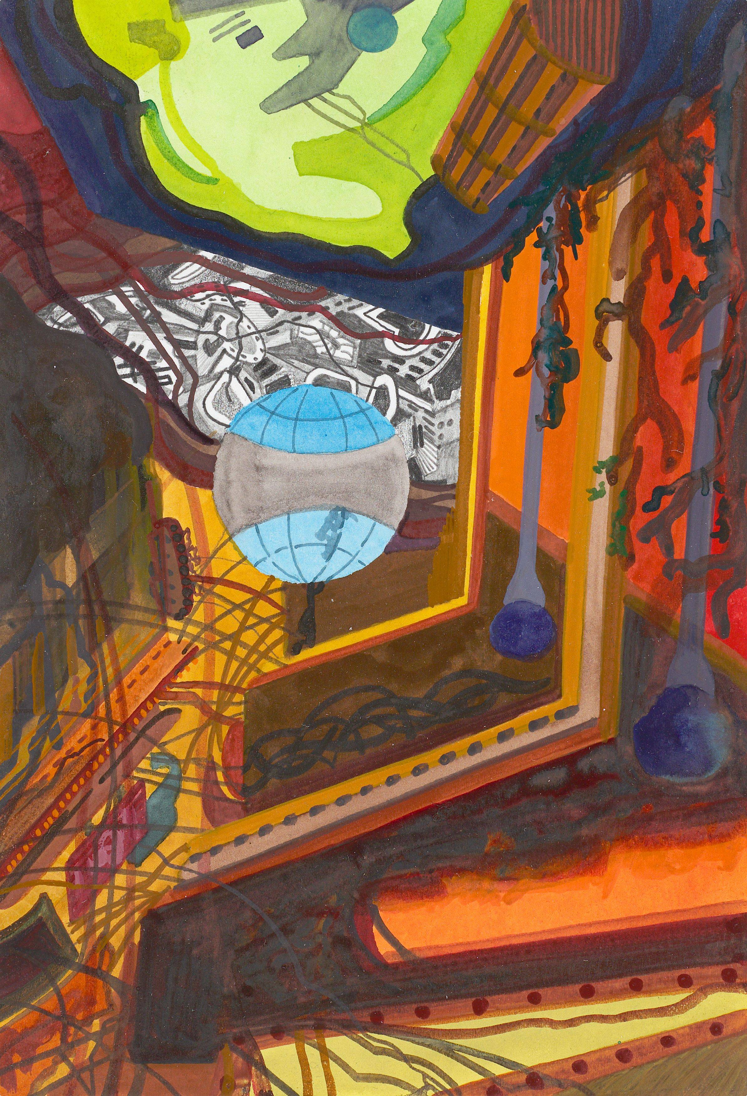 Auf diesem Bild ist das folgende Kunstwerk zu sehen: Franz Ackermann. Ohne Titel.