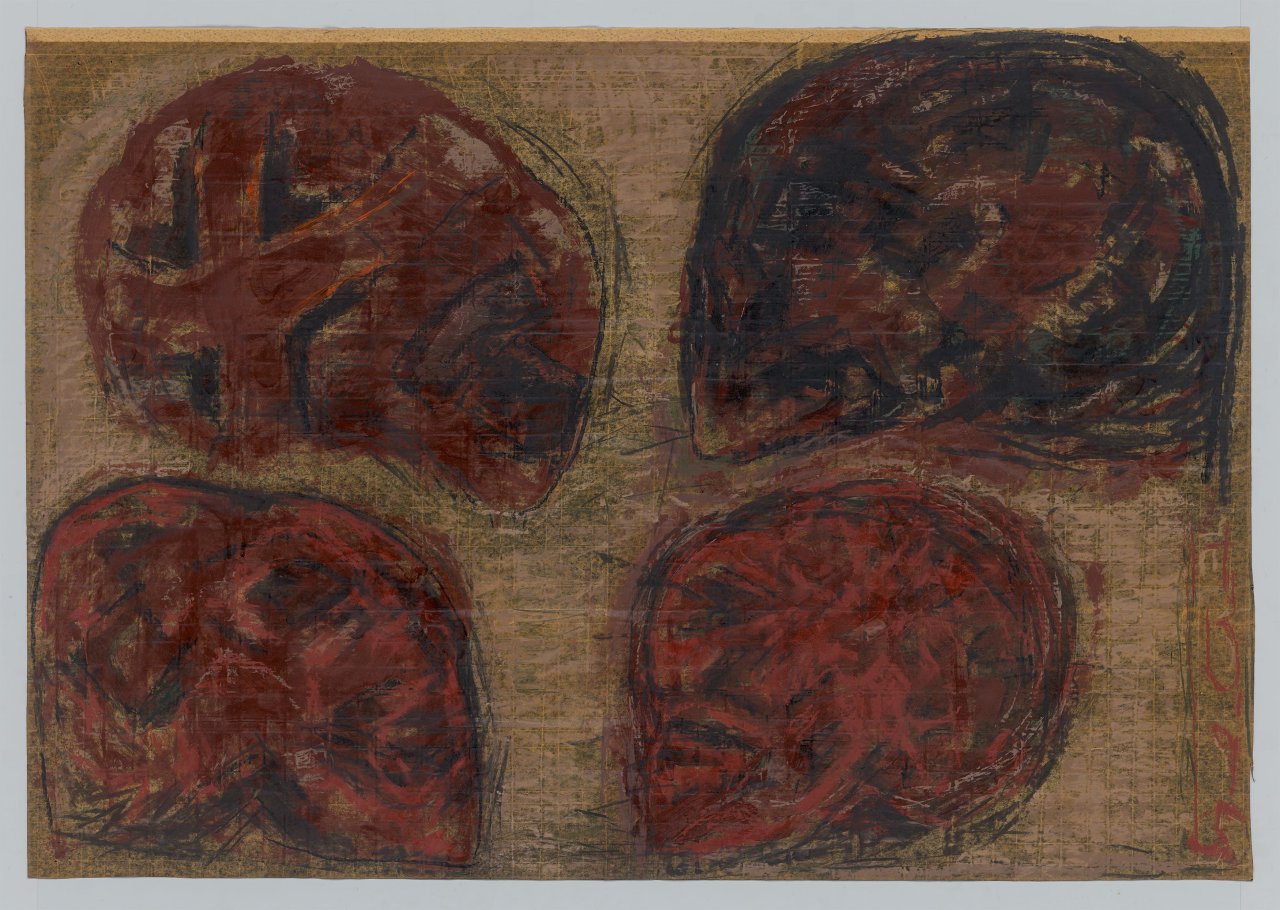 This picture shows the following artwork: Hede Bühl. Head studies. 1995.