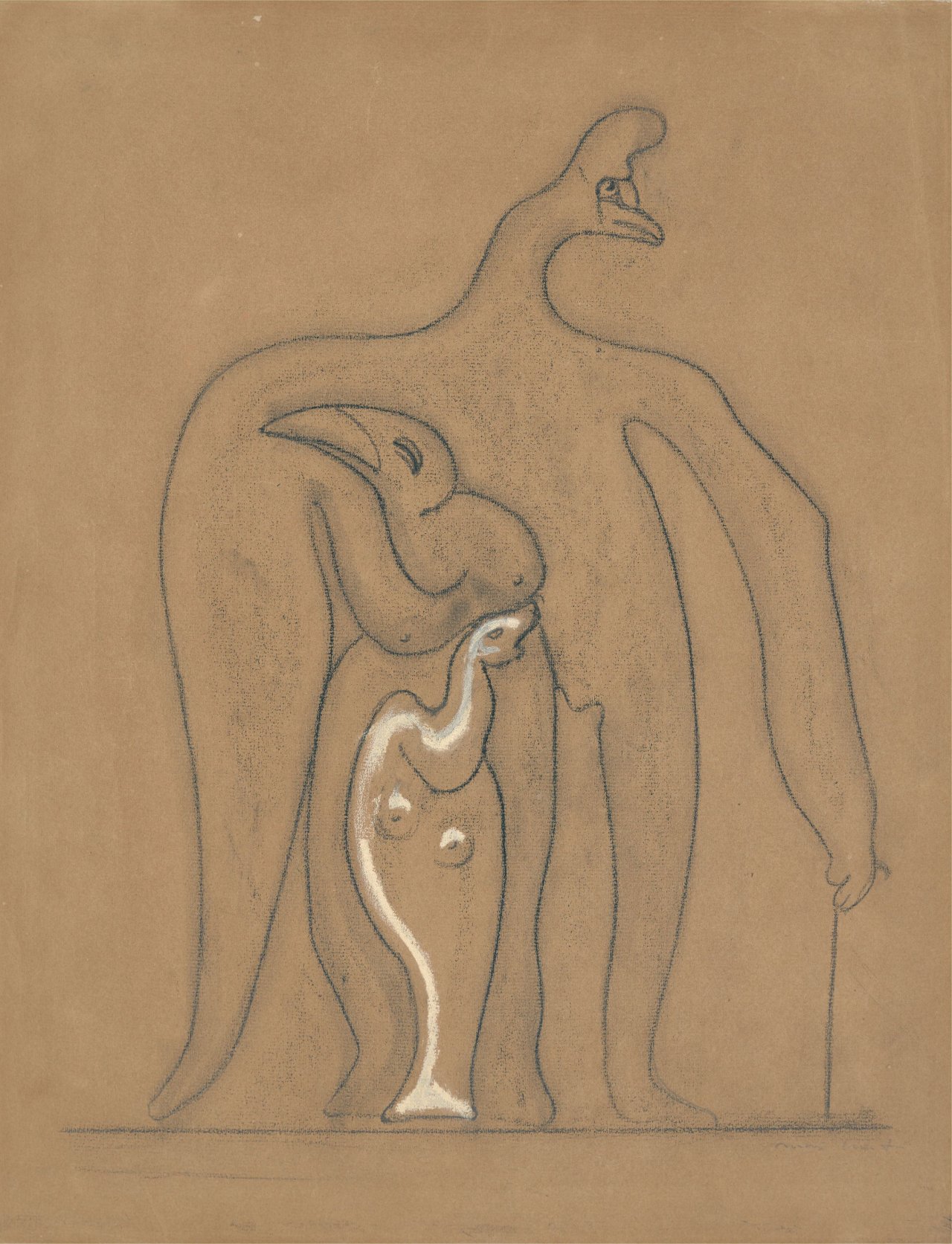 Auf diesem Bild ist das folgende Kunstwerk zu sehen: Max Ernst. „(Origine de la famille)“. 1942.
