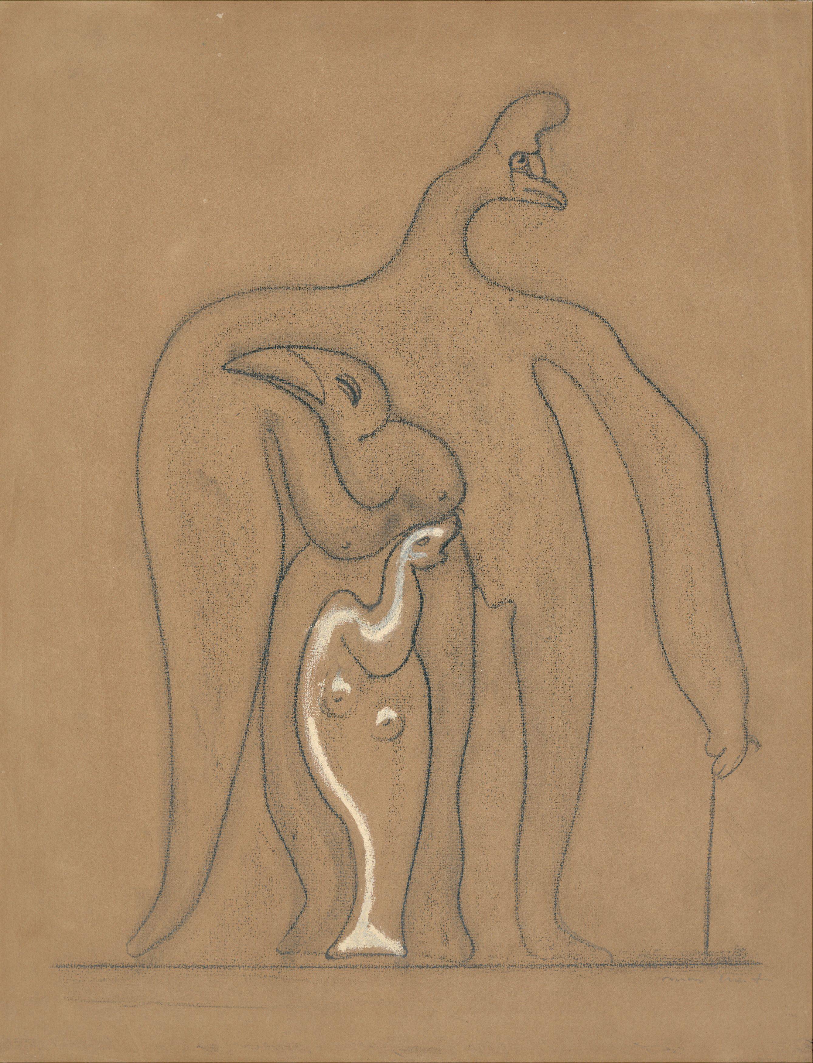 Auf diesem Bild ist das folgende Kunstwerk zu sehen: Max Ernst. „(Origine de la famille)“. 1942.