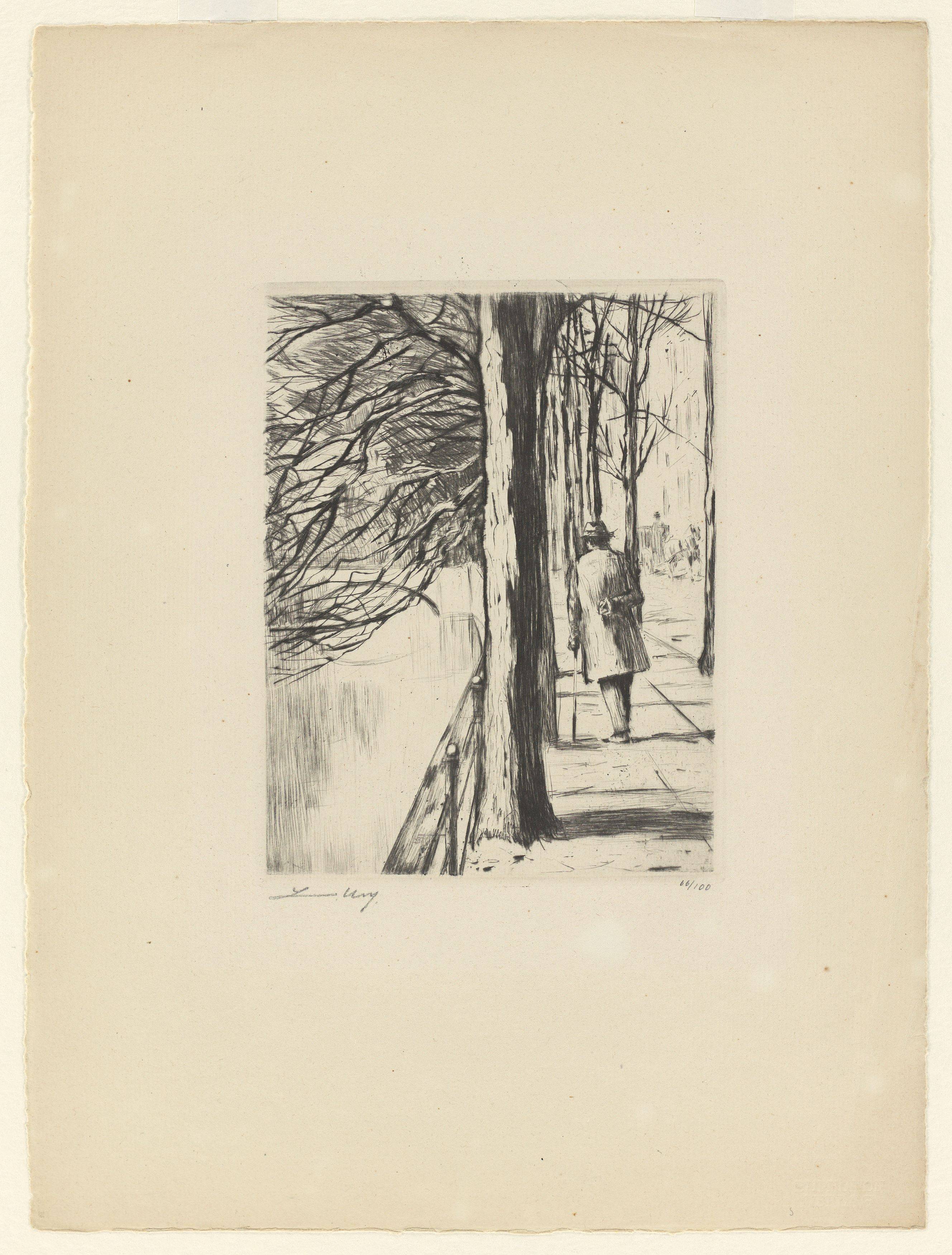 This picture shows the following artwork: Lesser Ury. ”Berliner Impressionen”. 1924.