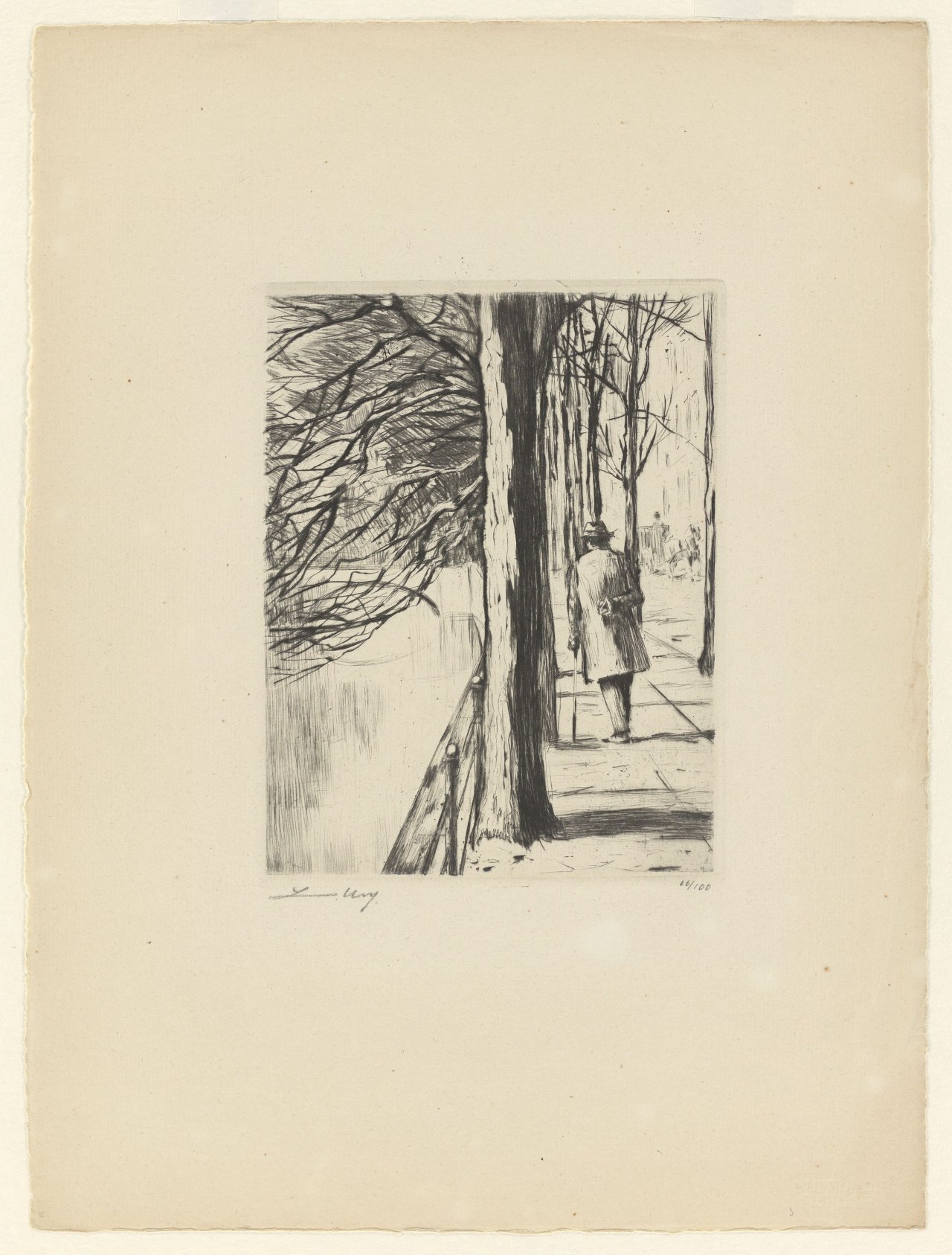 This picture shows the following artwork: Lesser Ury. ”Berliner Impressionen”. 1924.