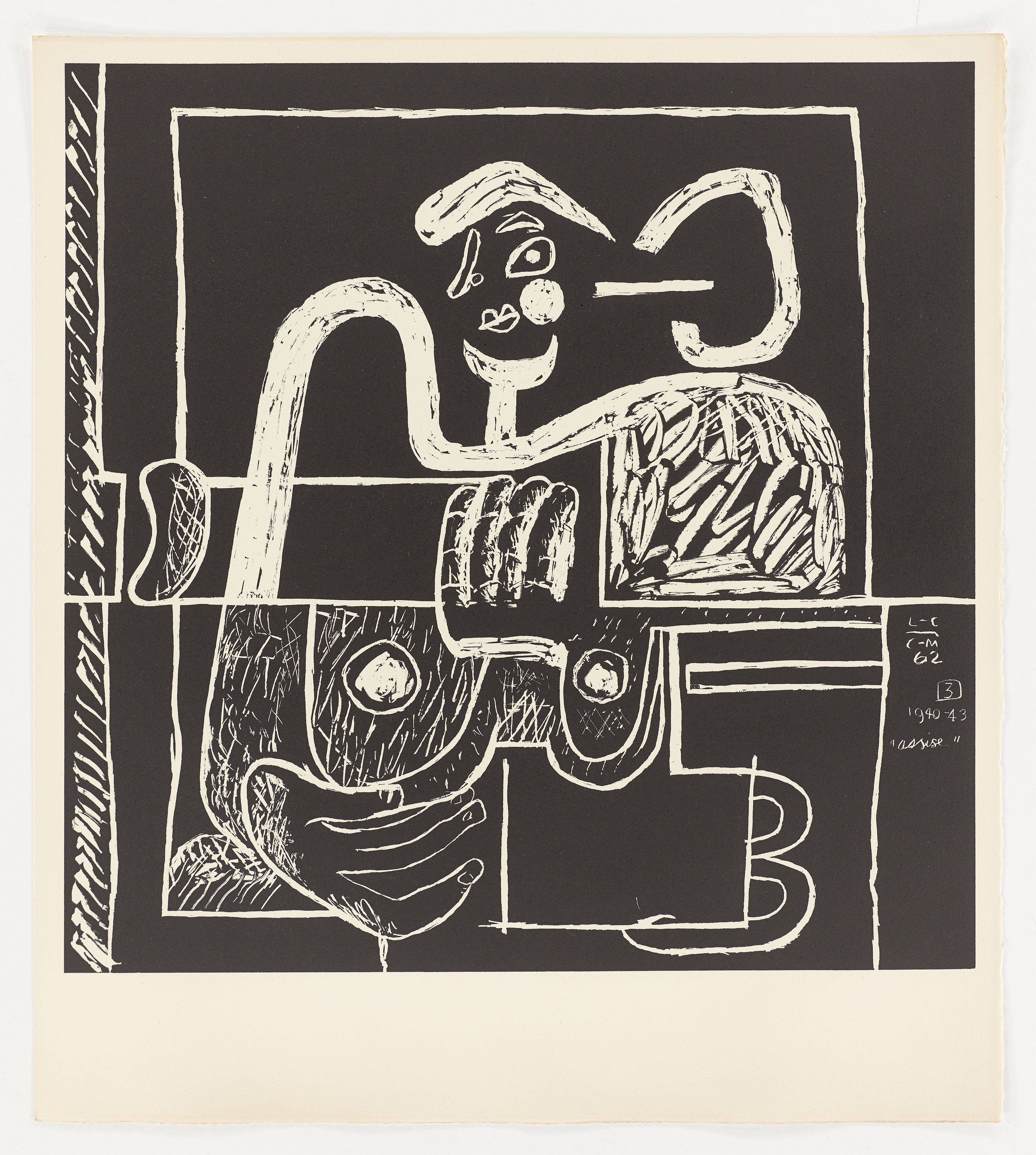 This picture shows the following artwork:  Le Corbusier. „La mer est toujours présente“. 1962.