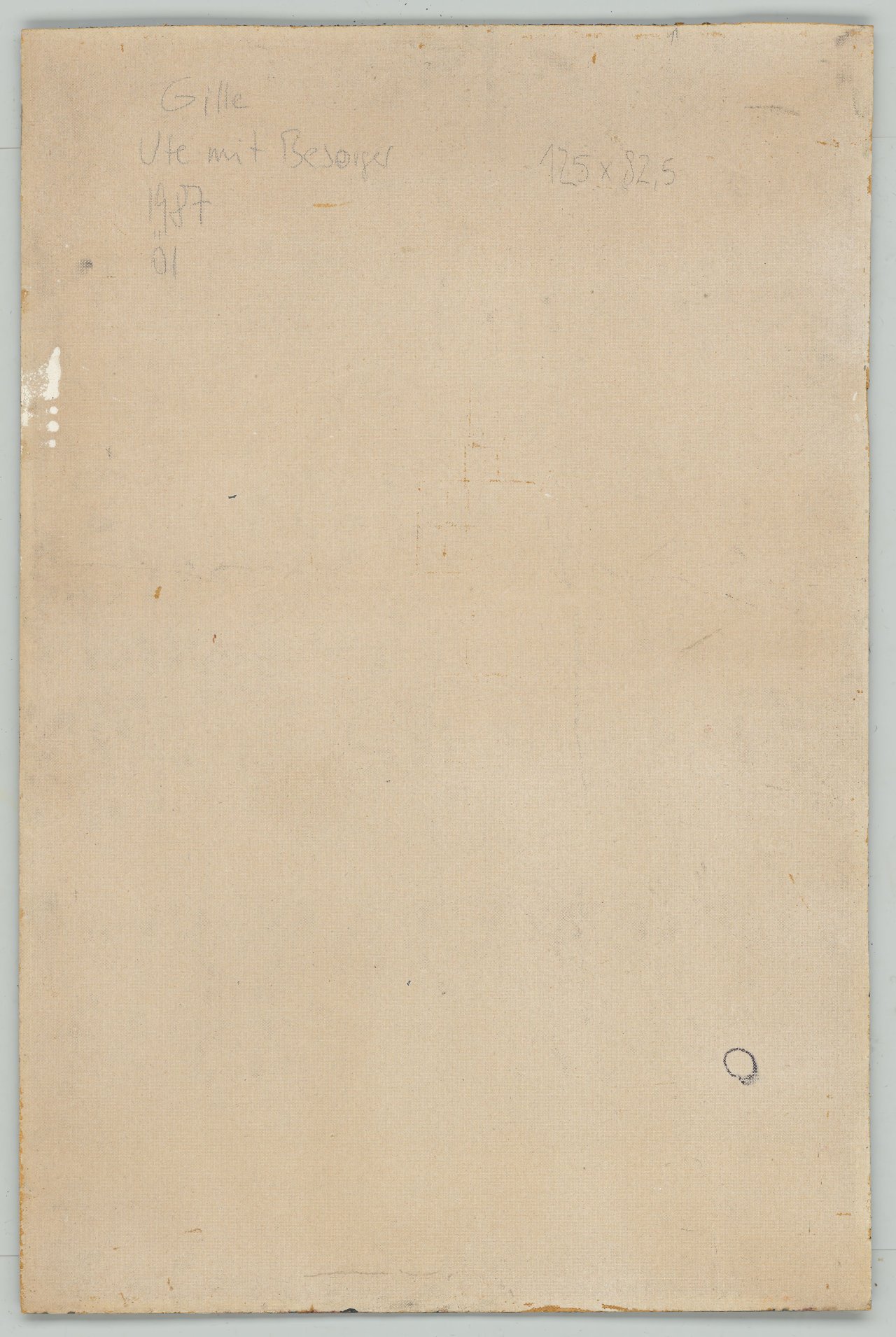Auf diesem Bild ist das folgende Kunstwerk zu sehen: Sighard Gille. „Ute mit Besorger“. 1987.