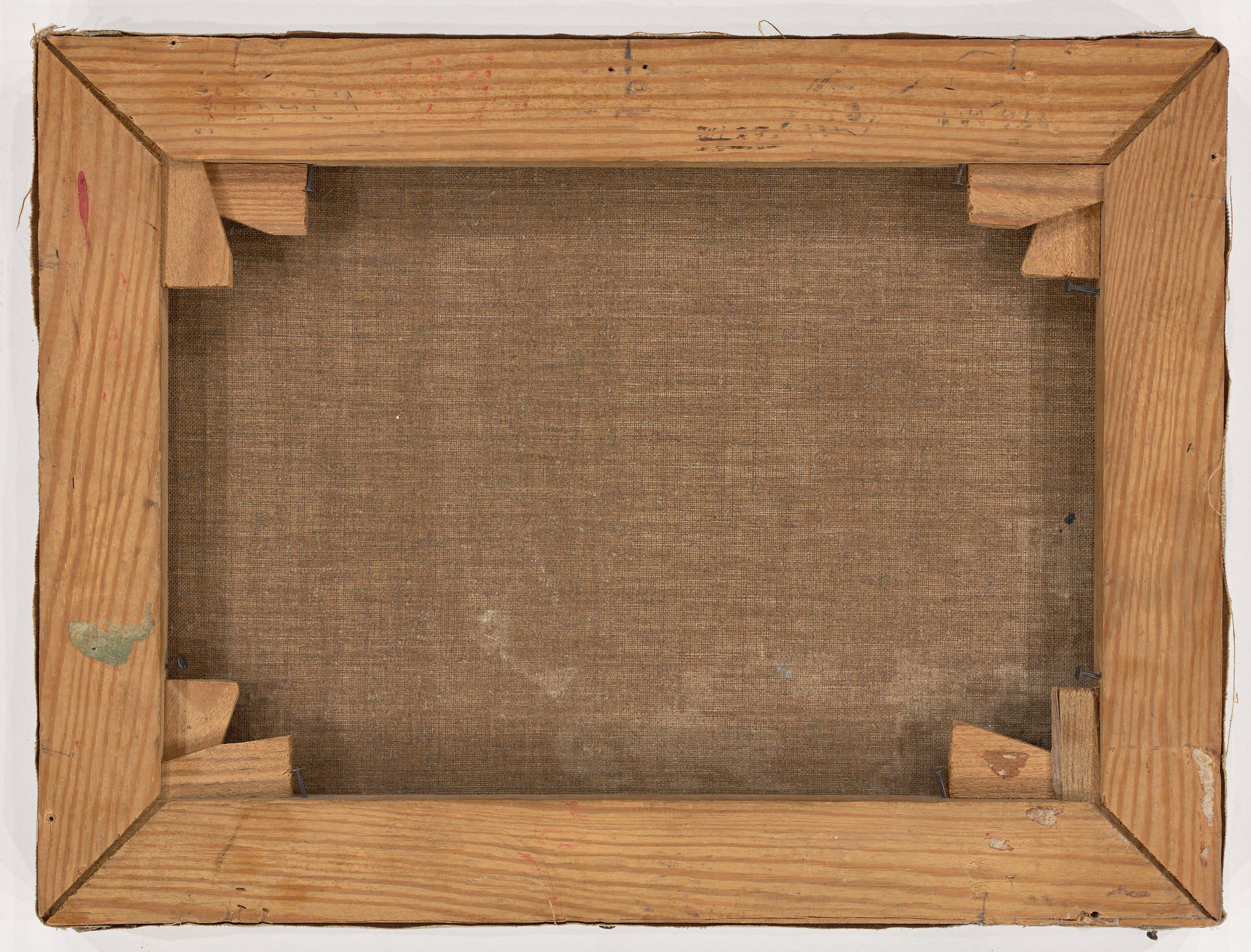 This picture shows the following artwork: Lesser Ury. ”Dame in Weiß auf einer Café-Terrasse”. Circa 1928.