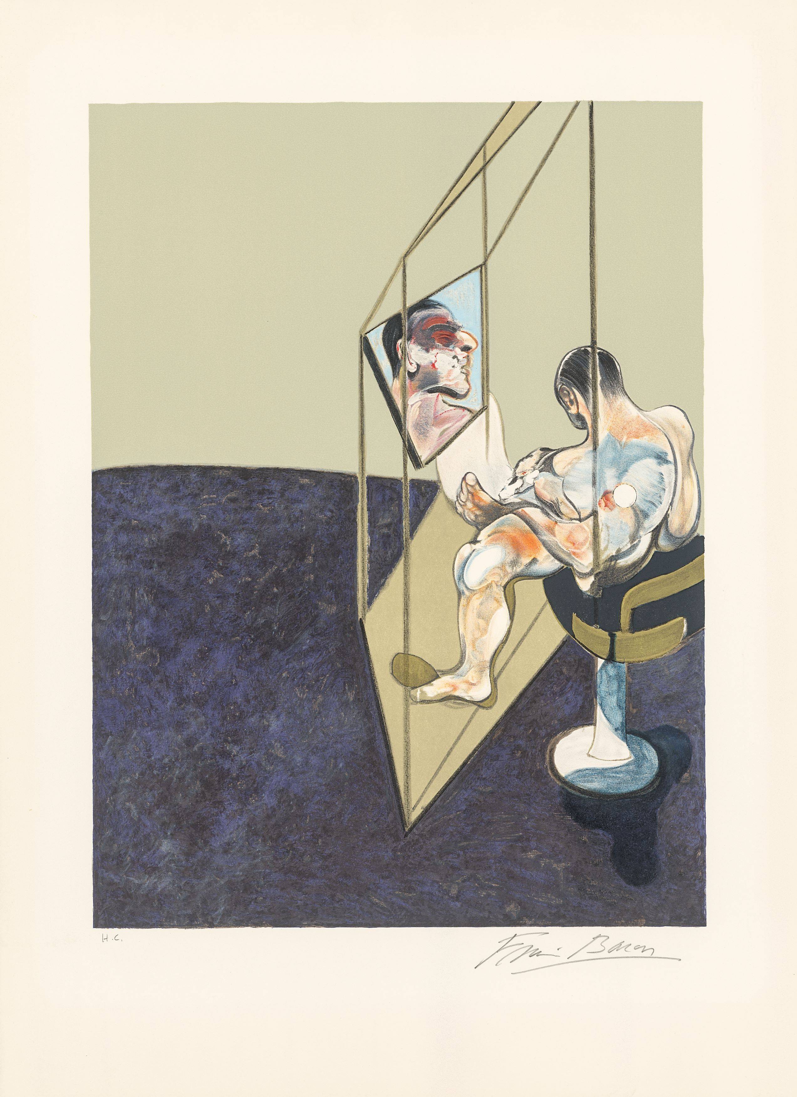 Auf diesem Bild ist das folgende Kunstwerk zu sehen: Francis Bacon. „Three studies of the male back“. 1987.