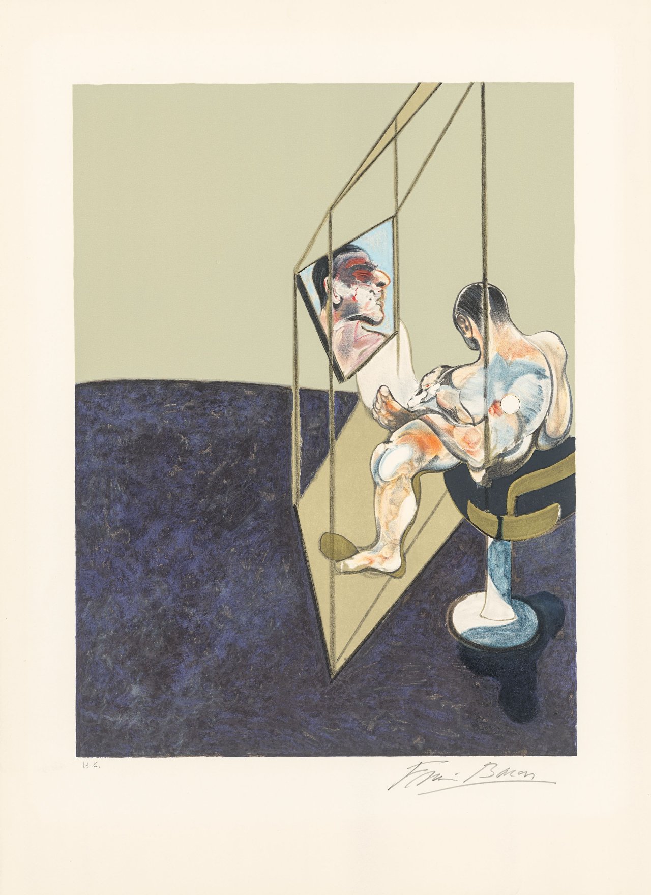 Auf diesem Bild ist das folgende Kunstwerk zu sehen: Francis Bacon. „Three studies of the male back“. 1987.