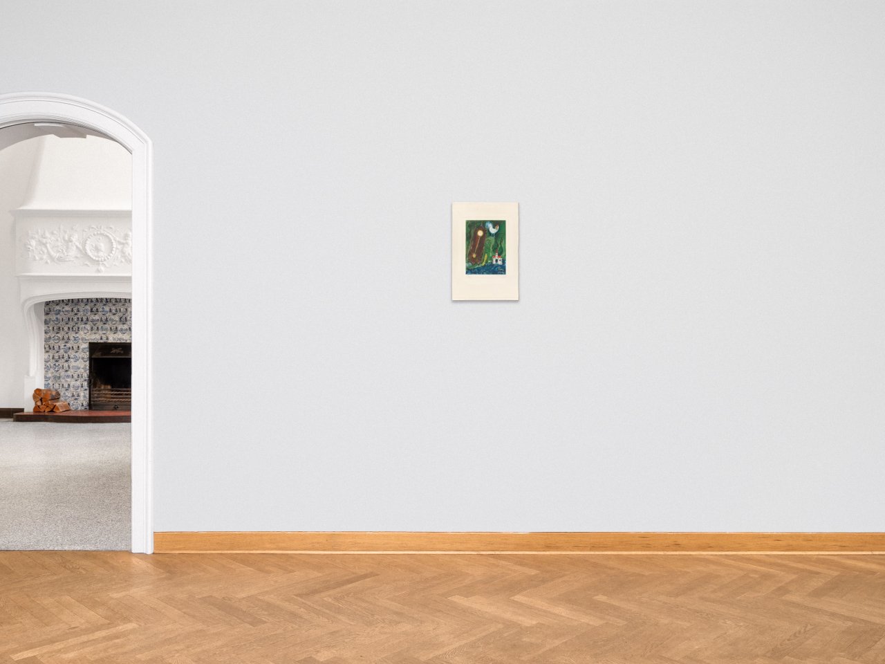 This picture shows the following artwork: Marc Chagall. ”L'Horloge – Le Pendule”. 1956.