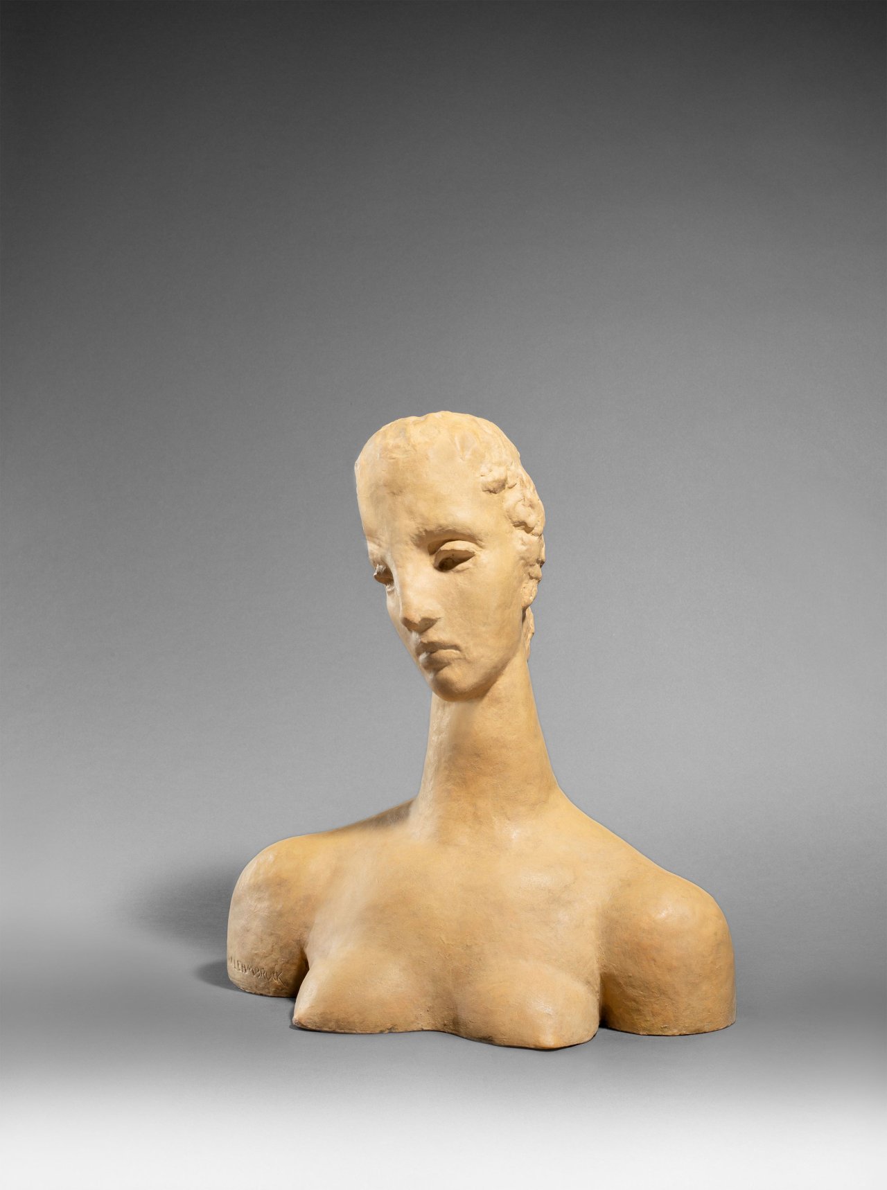 This picture shows the following artwork: Wilhelm Lehmbruck. ”Büste der Großen Sinnenden”. 1914.