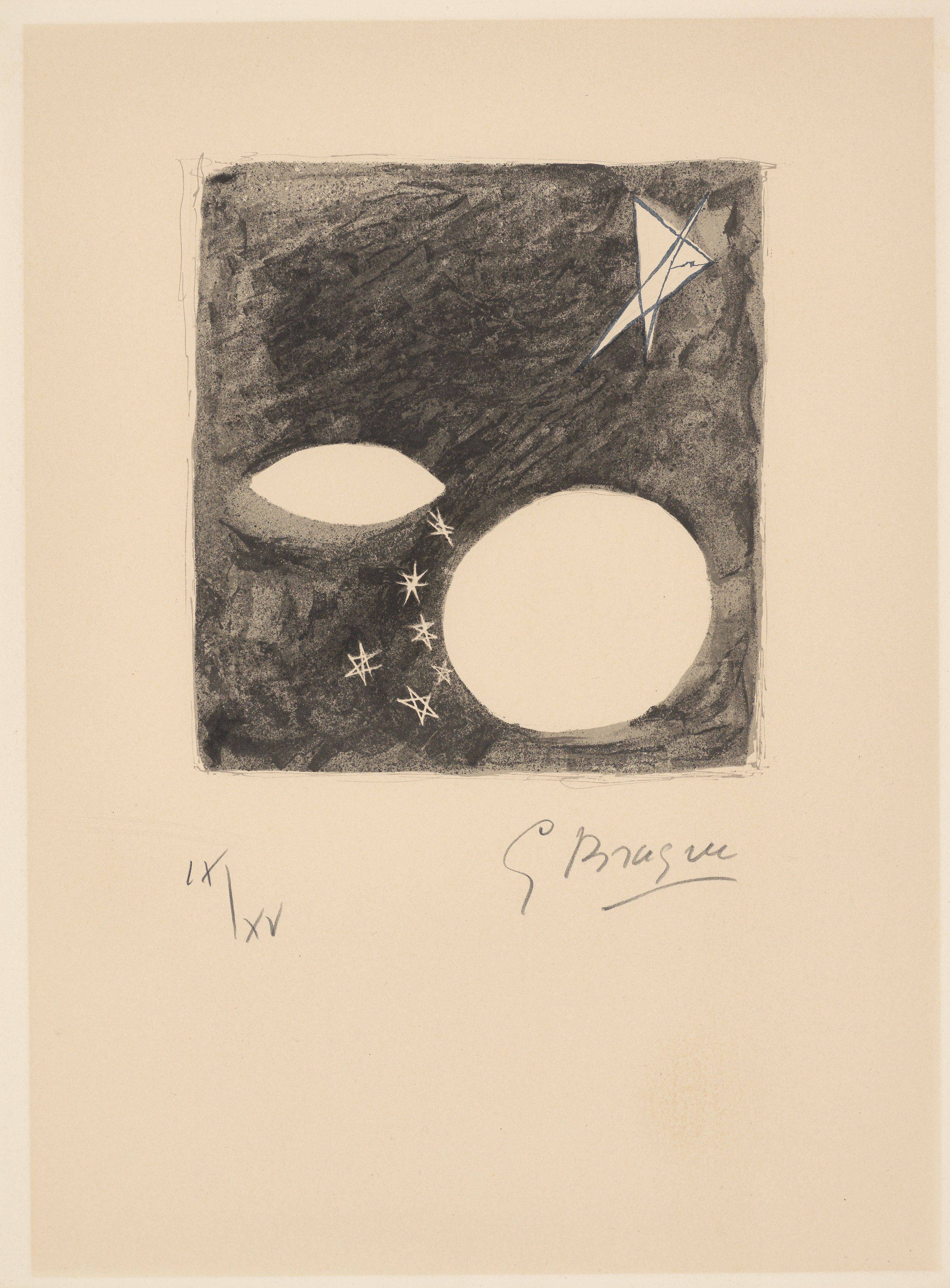 This picture shows the following artwork: Georges Braque. ”La nuit”. 1963.