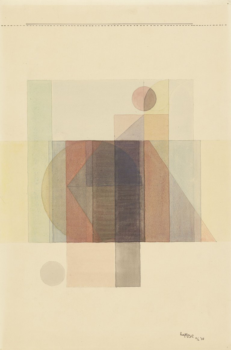 This picture shows the following artwork: Hajo Rose. Colour study. 1938.