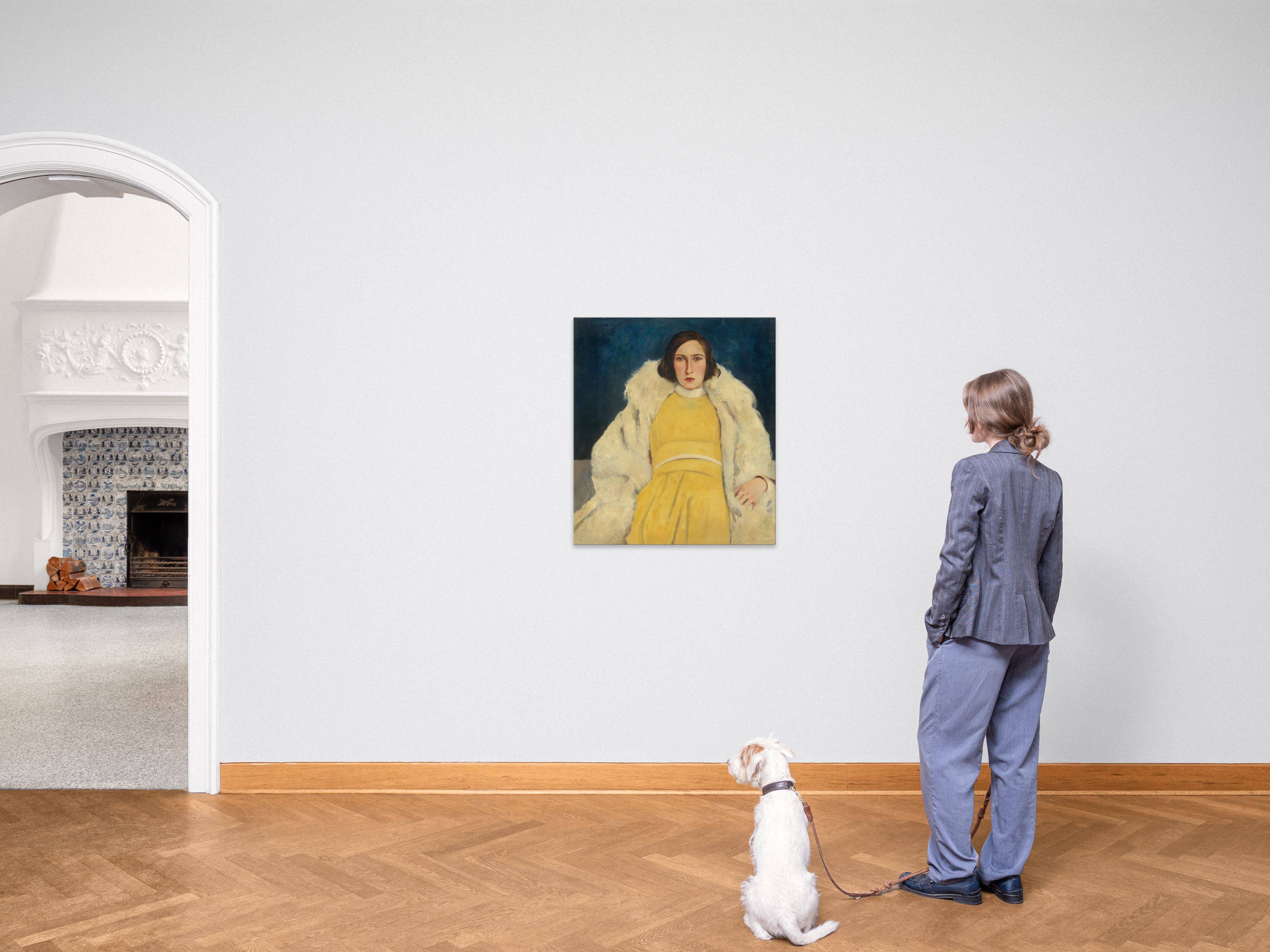 This picture shows the following artwork: Willy Jaeckel. ”Dame in Gelb (Tänzerin)”. 1928.