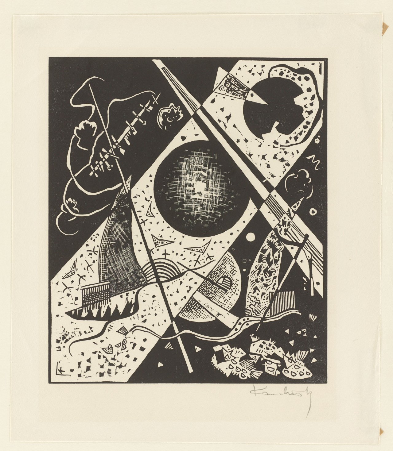 This picture shows the following artwork: Wassily Kandinsky. ”Kleine Welten VI”. 1922.