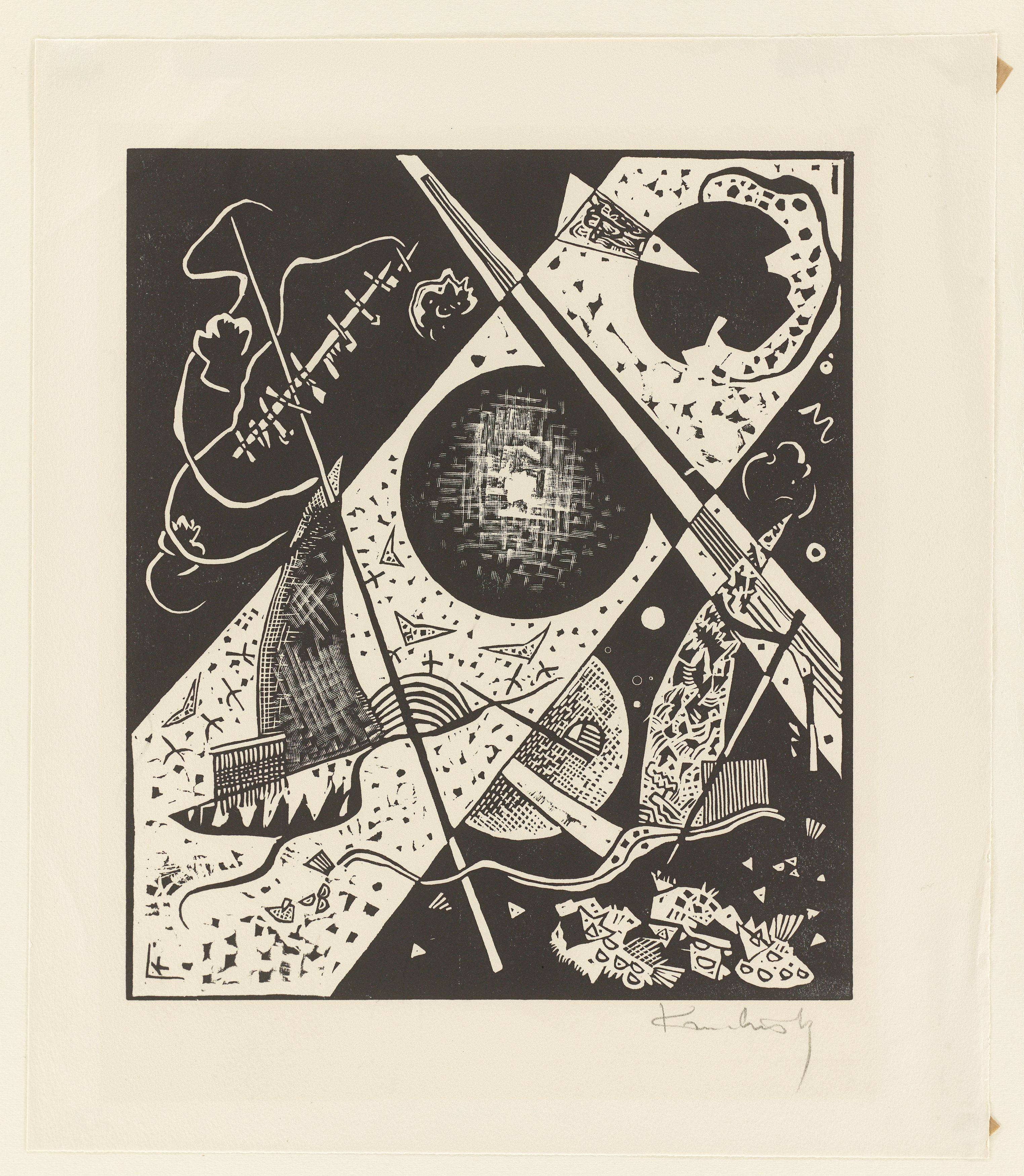 This picture shows the following artwork: Wassily Kandinsky. ”Kleine Welten VI”. 1922.