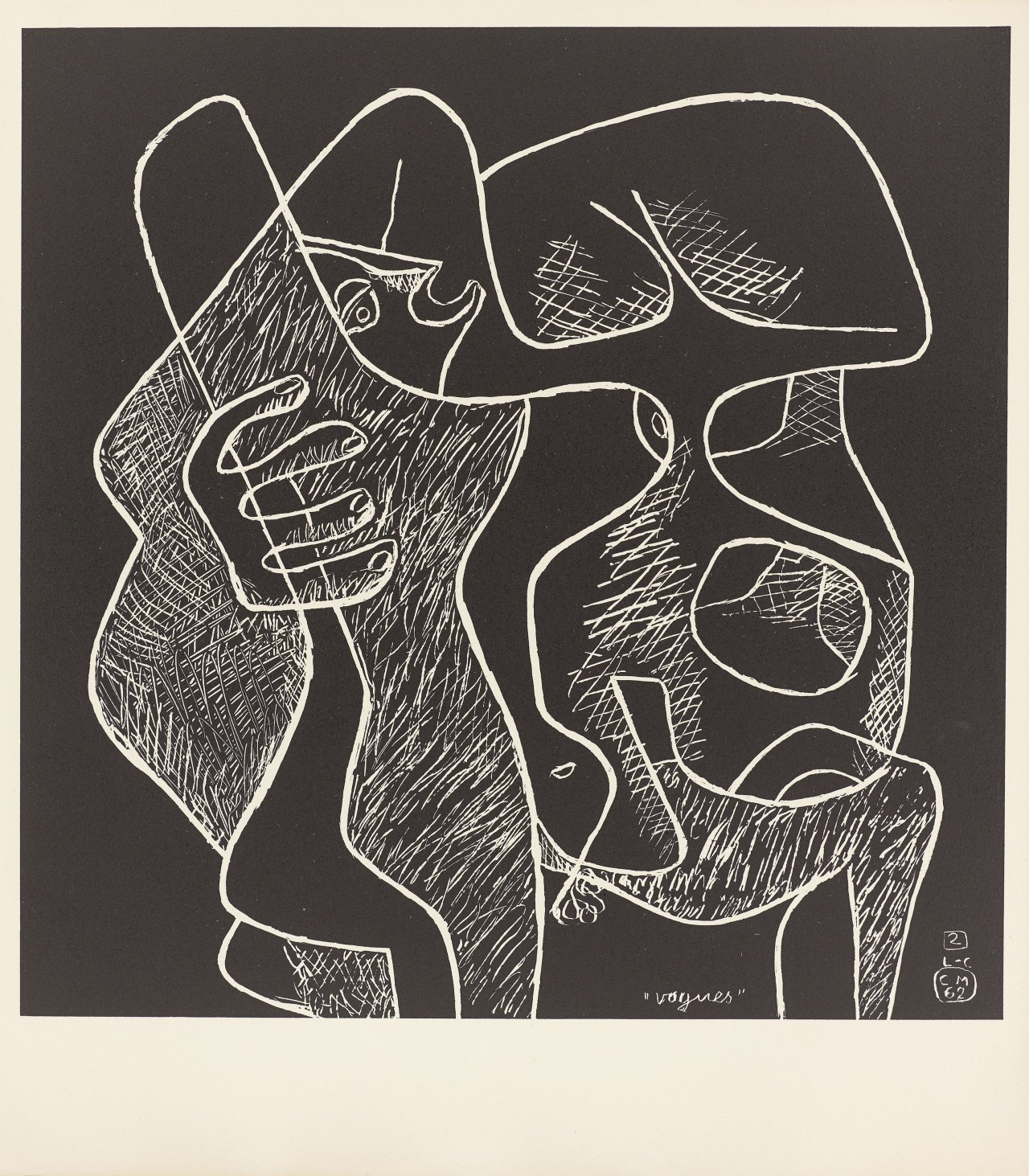 This picture shows the following artwork:  Le Corbusier. „La mer est toujours présente“. 1962.