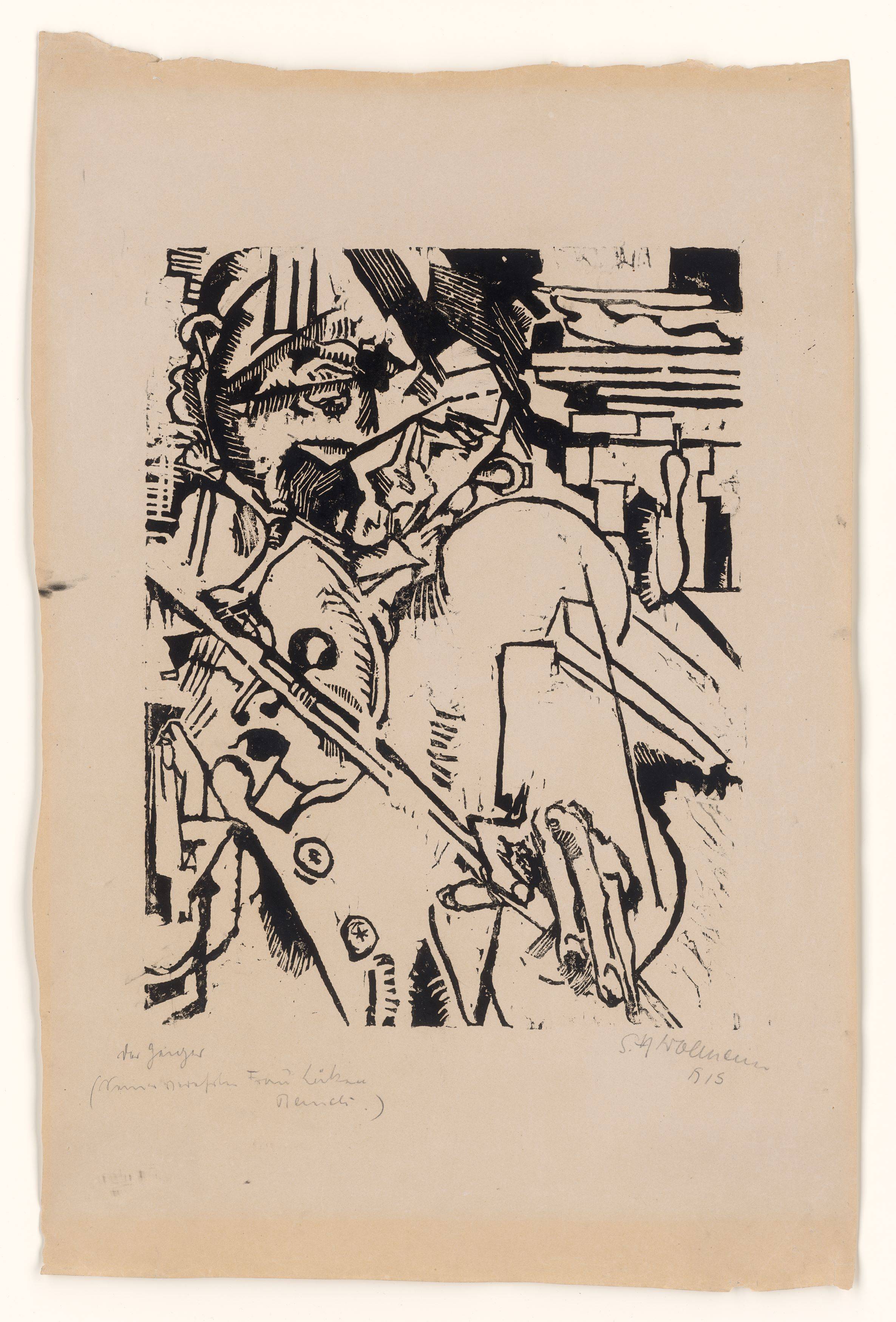 This picture shows the following artwork: Gert Heinrich Wollheim. ”Der Geiger”. 1919.