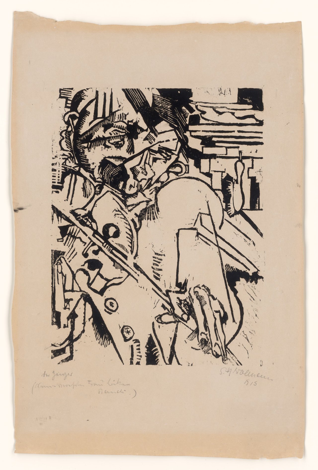 This picture shows the following artwork: Gert Heinrich Wollheim. ”Der Geiger”. 1919.