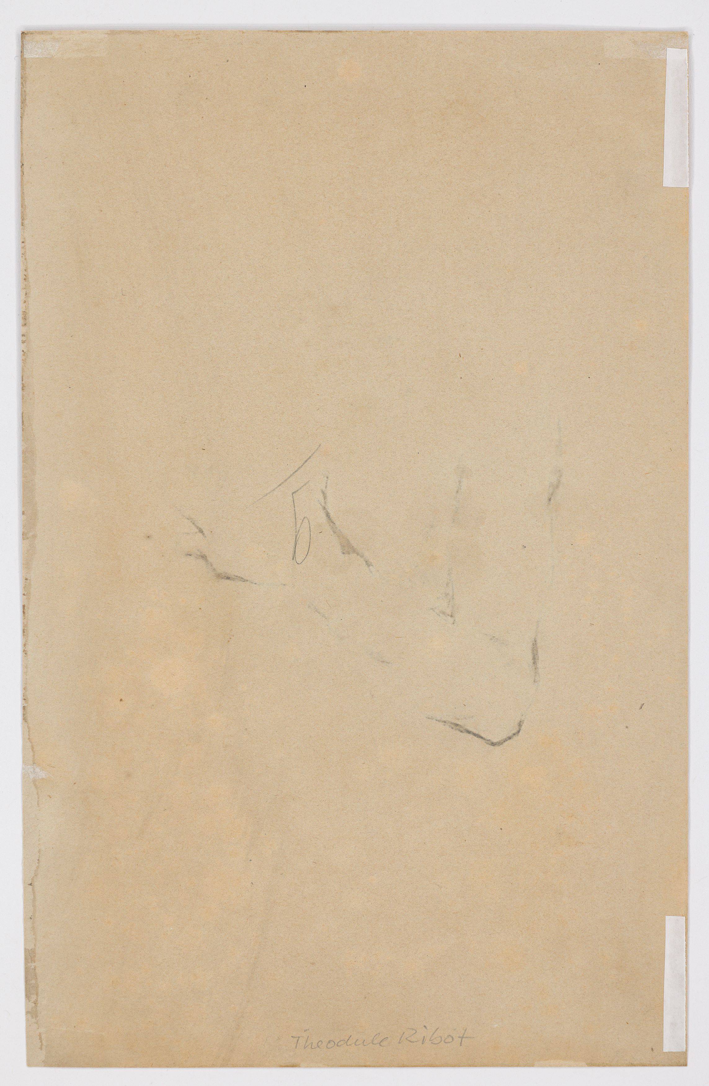 This picture shows the following artwork: Théodule Ribot. Study of a male torso. 1887.