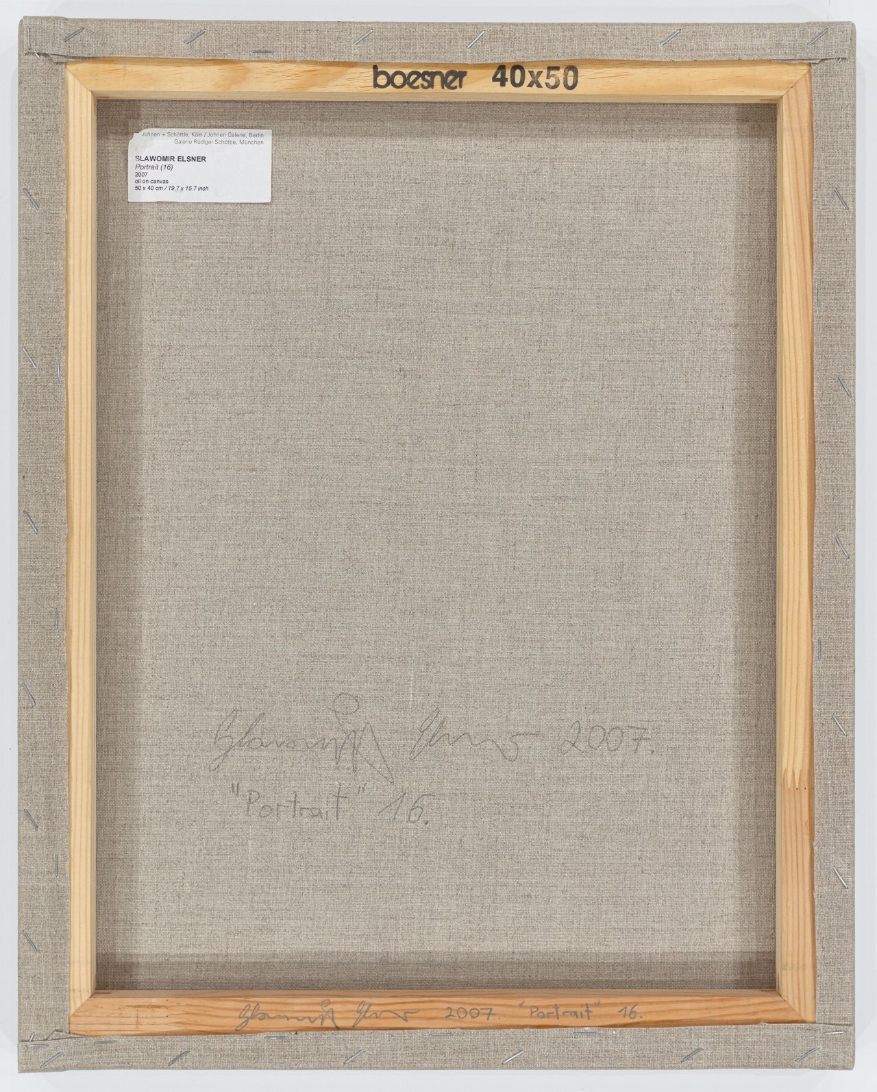 This picture shows the following artwork: Sławomir Elsner. ””Portrait” 16.”. 2007.