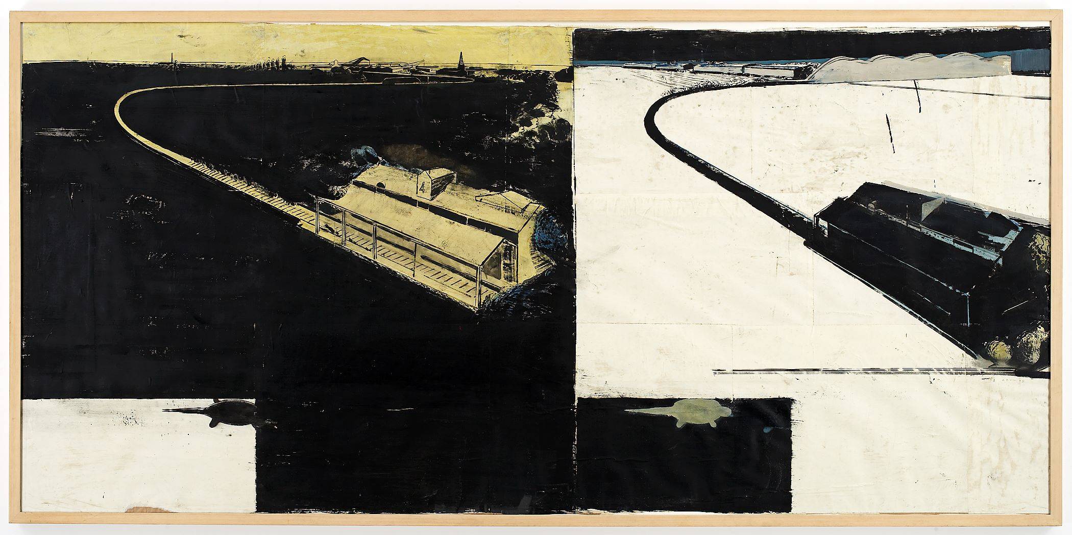 Auf diesem Bild ist das folgende Kunstwerk zu sehen: Neo Rauch. Stationen. 1995.