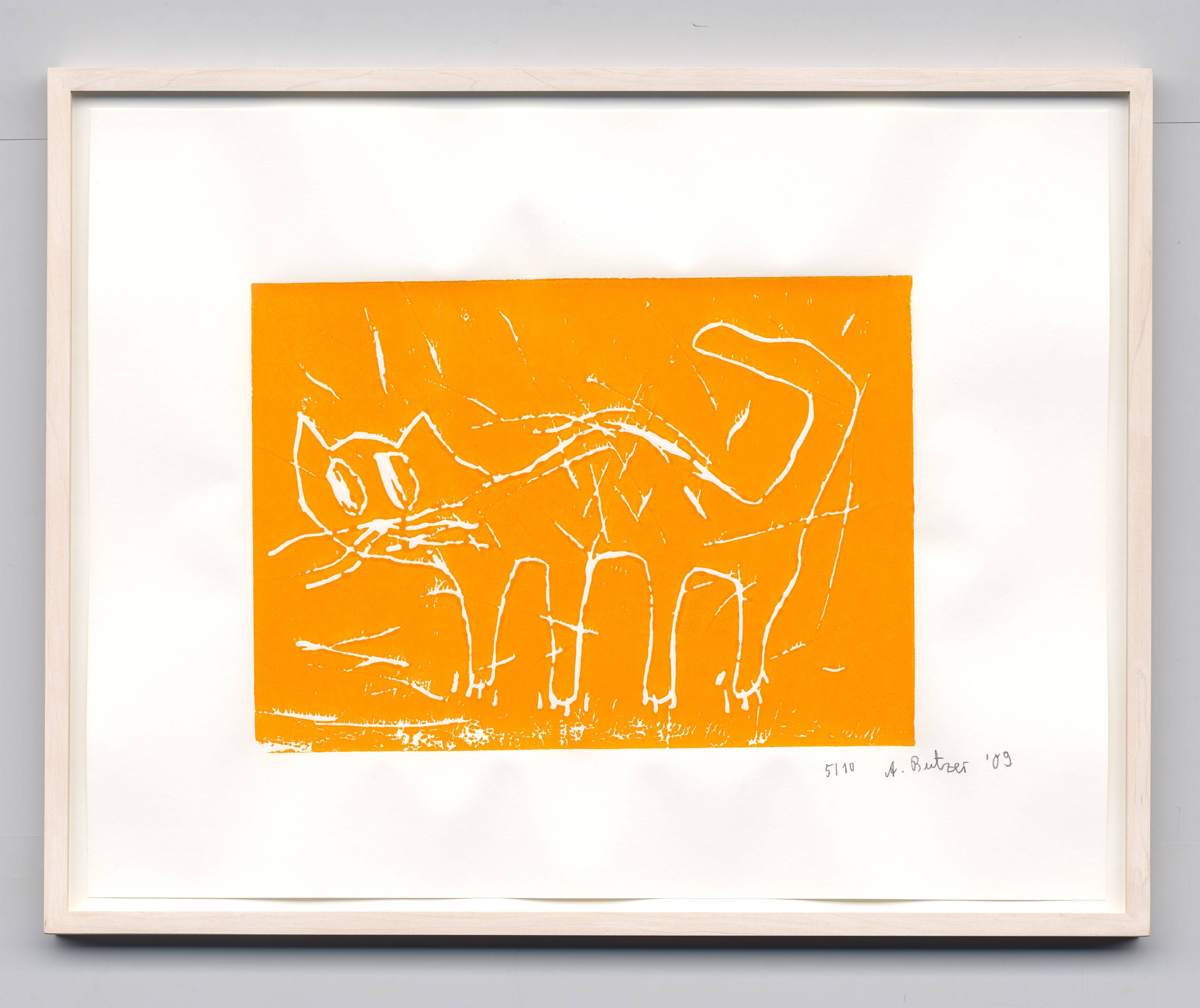 This picture shows the following artwork: André Butzer. Untitled (cats). 2009.