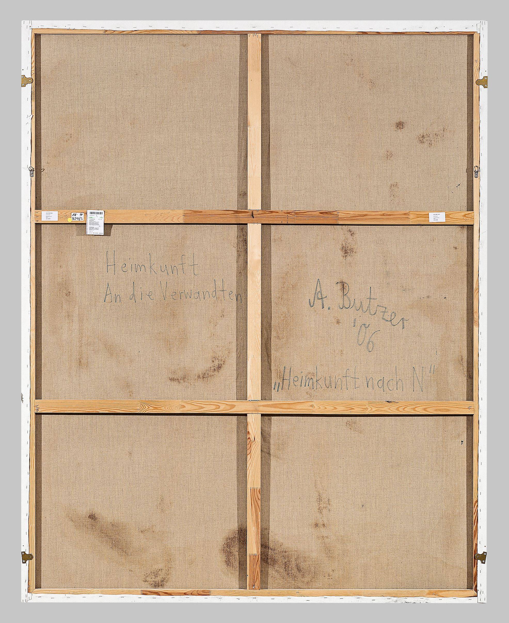 Auf diesem Bild ist das folgende Kunstwerk zu sehen: André Butzer. „Heimkunft nach N“. 2006.