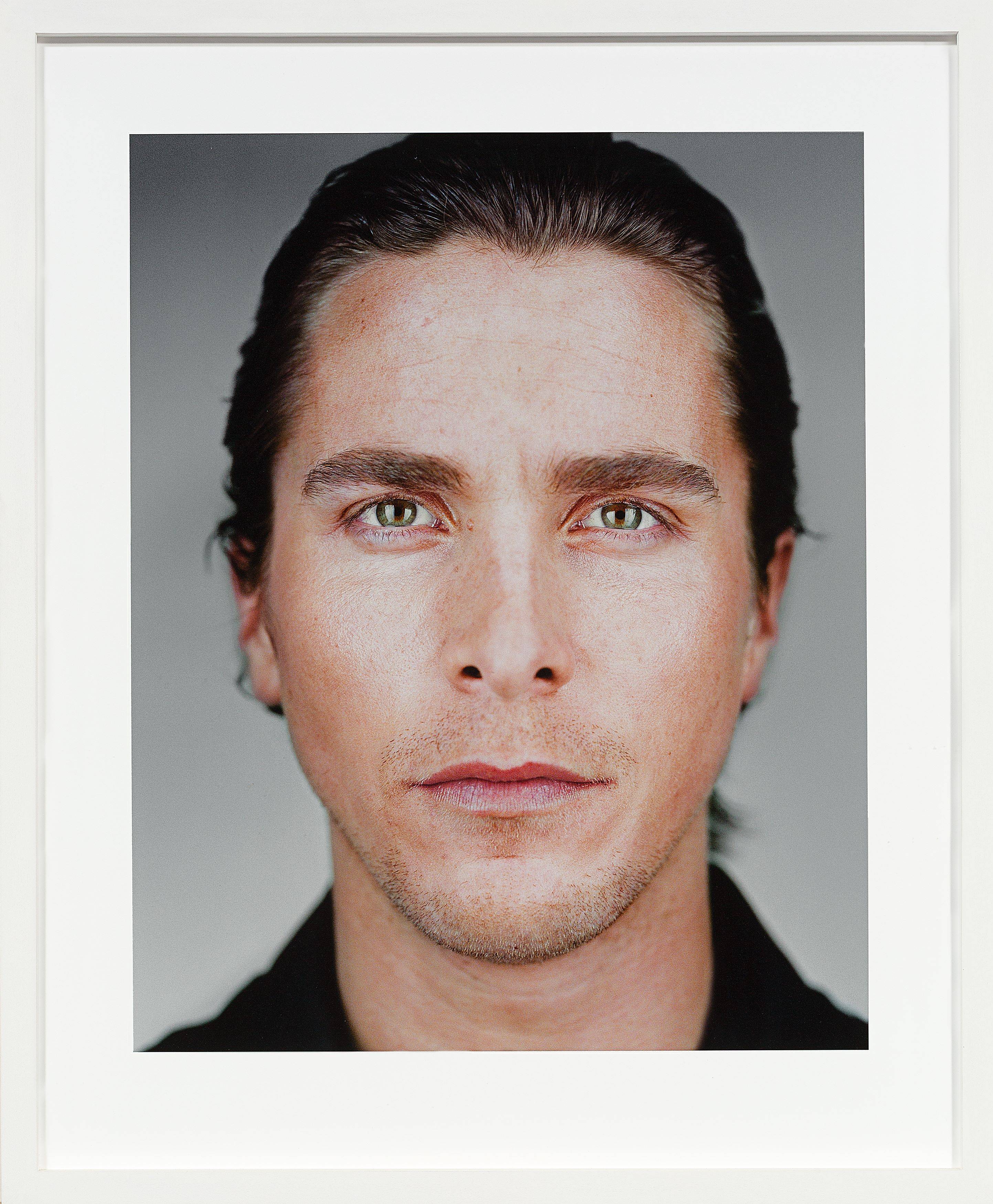 This picture shows the following artwork: Martin Schoeller. Christian Bale. 2000.