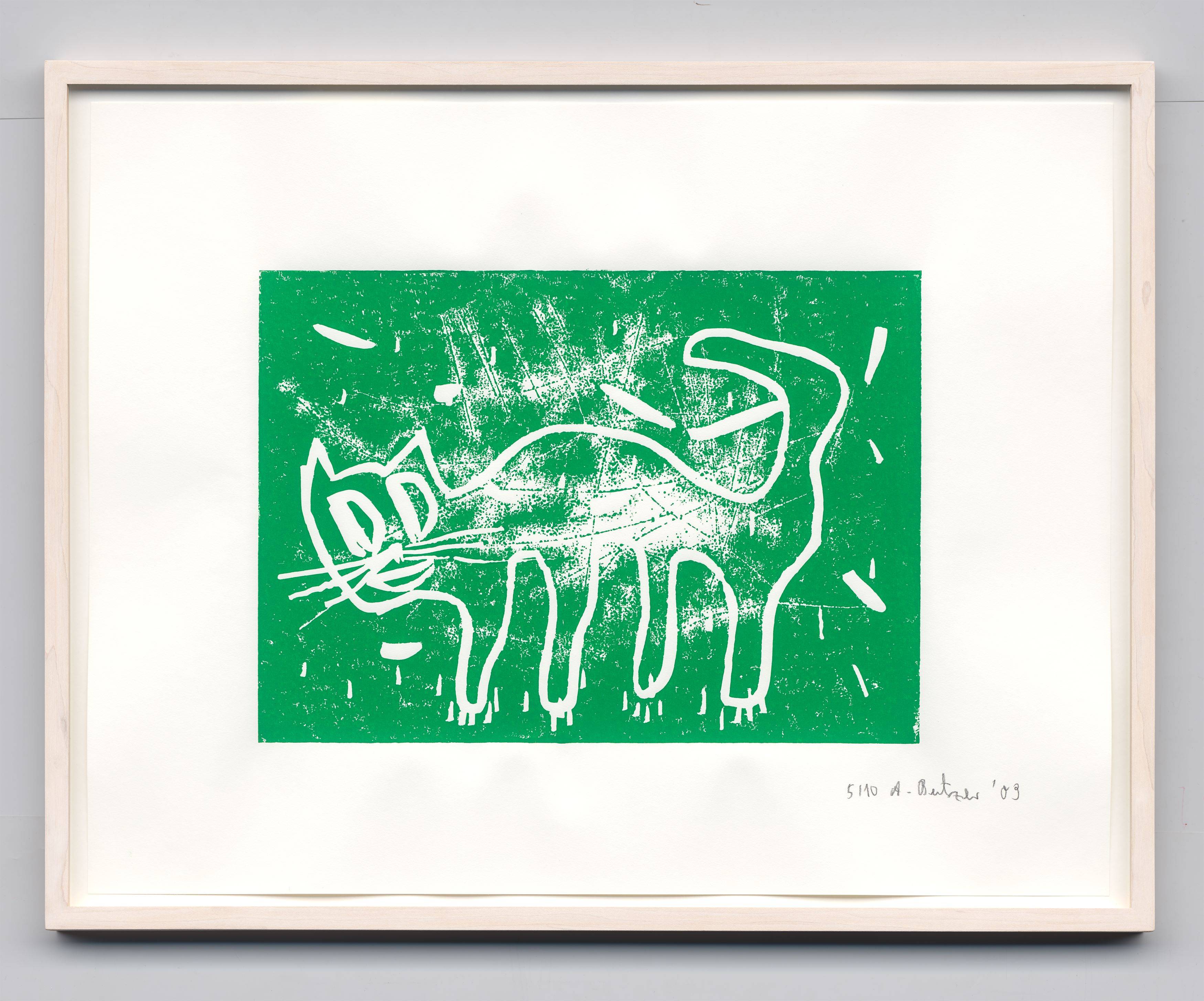 This picture shows the following artwork: André Butzer. Untitled (cats). 2009.