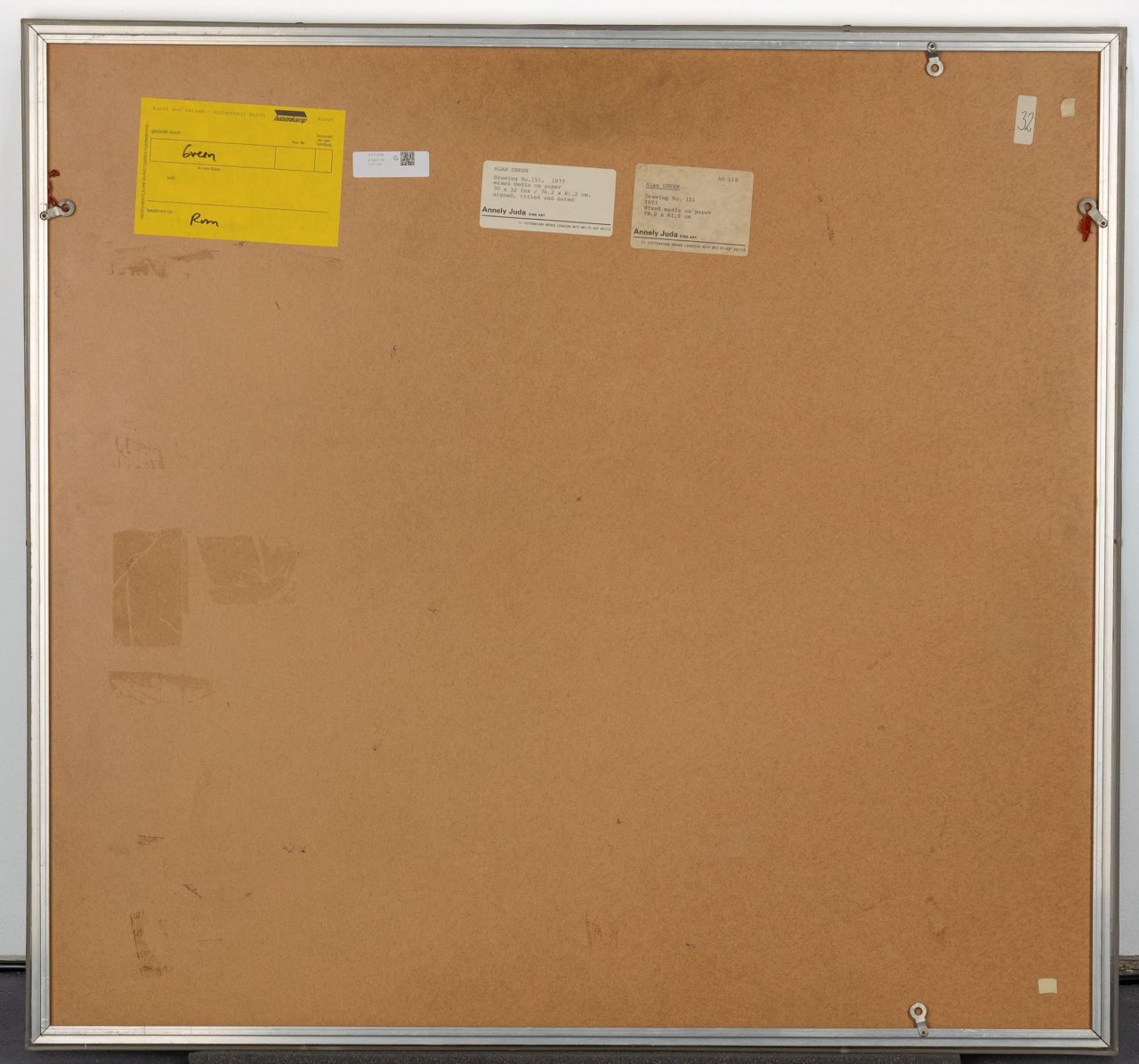 This picture shows the following artwork: Alan Green. ”Drawing No. 151”. 1977.