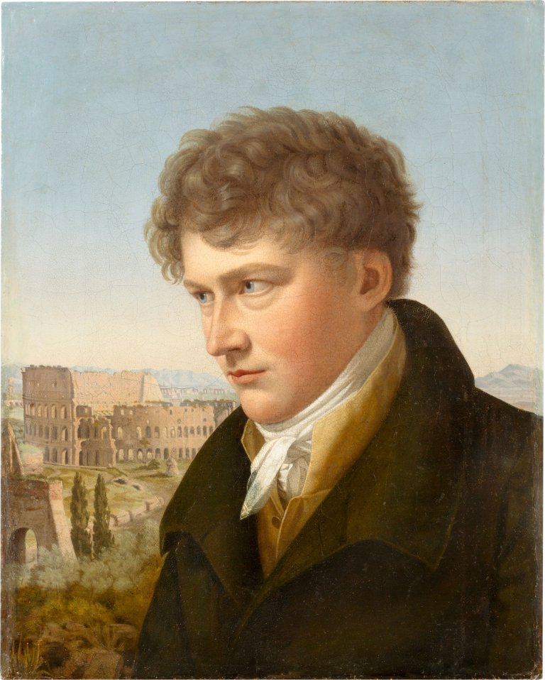 Auf diesem Bild ist das folgende Kunstwerk zu sehen: Carl Adolf Senff. Franz Adolph Wilhelm Rudolphi in Rom. 1819.